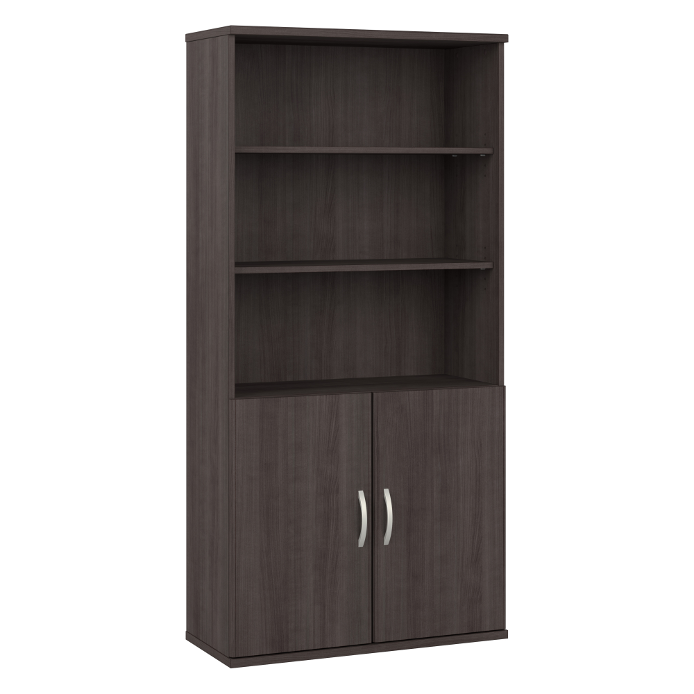 Shop Bush Business Furniture Studio A Tall 5 Shelf Bookcase with Doors, Image 01, STA010SG, #color_storm gray