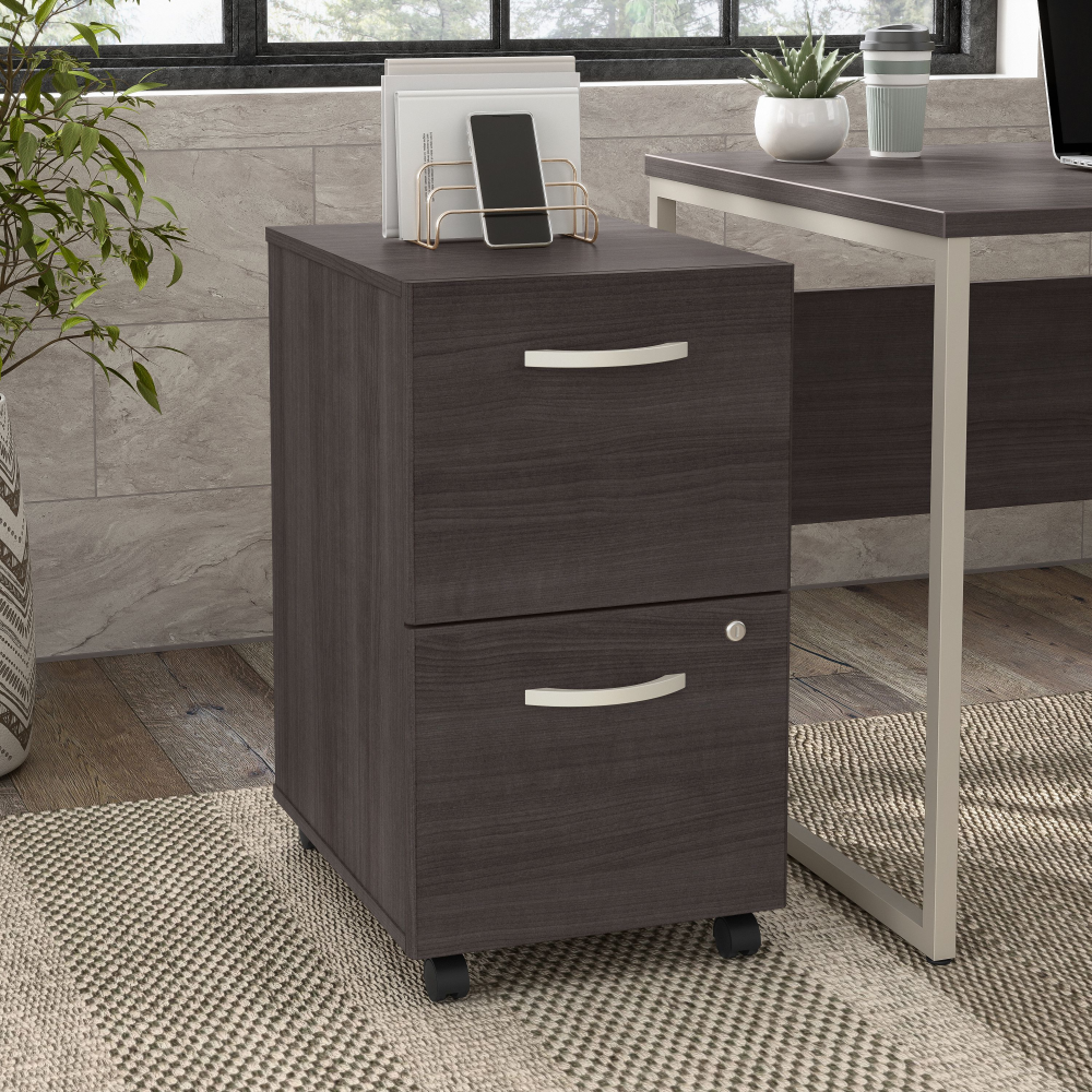 Shop Bush Business Furniture Hybrid 2 Drawer Mobile File Cabinet - Assembled, Image 02, HYF116SGSU-Z, #color_storm gray