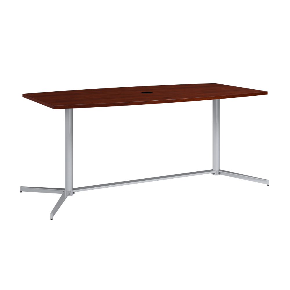 Shop Bush Business Furniture 72-inch Office Conference Table with Metal Base, Image 01, 99TBM72HCSVK, #color_hansen cherry/cool gray metallic