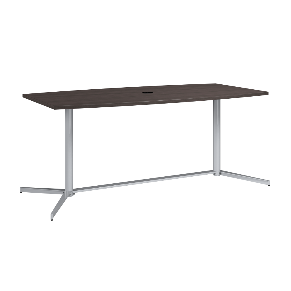 Shop Bush Business Furniture 72-inch Office Conference Table with Metal Base, Image 01, 99TBM72SGSVK, #color_storm gray/cool gray metallic