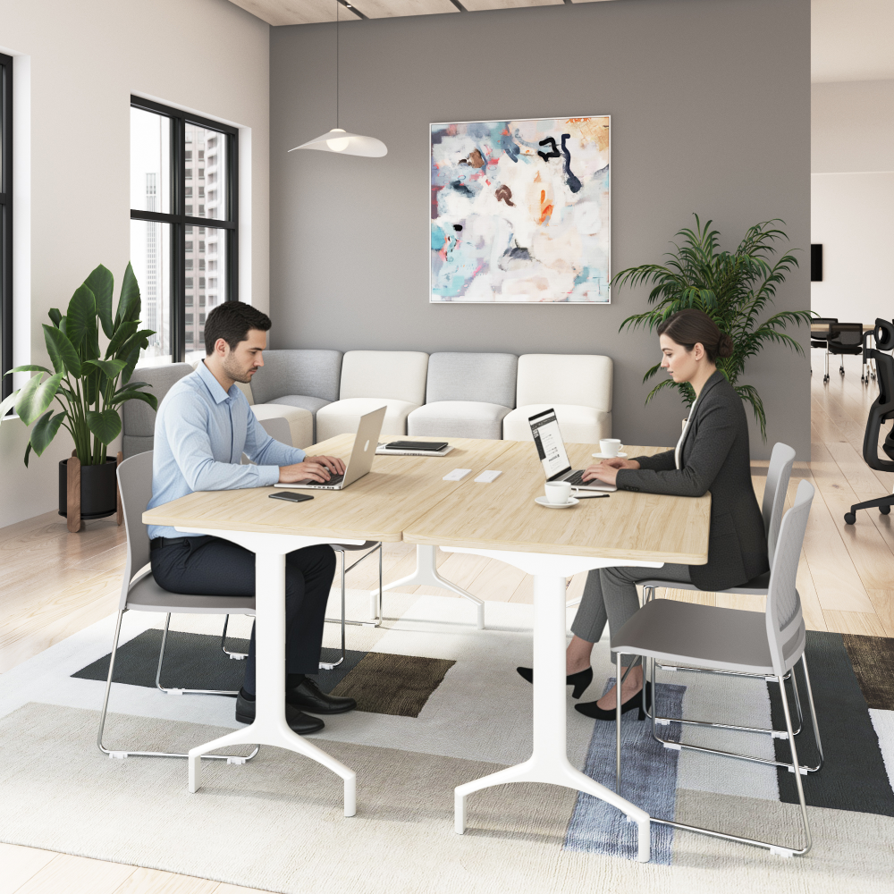 Shop Bush Business Furniture Synergy 72-inch Rectangle Modular Office Conference Table, Image 03, SGD272NE, #color_natural elm