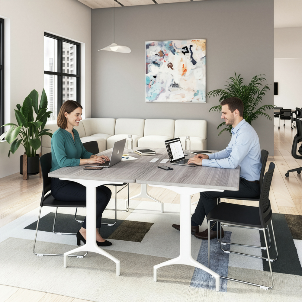 Shop Bush Business Furniture Synergy 72-inch Rectangle Modular Office Conference Table, Image 03, SGD272PG, #color_platinum gray