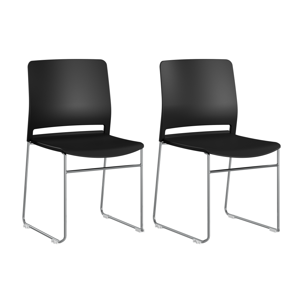 Shop Bush Business Furniture Envision Stackable Chairs - Set of 2, Image 01, CH4003BLP-03, #color_black