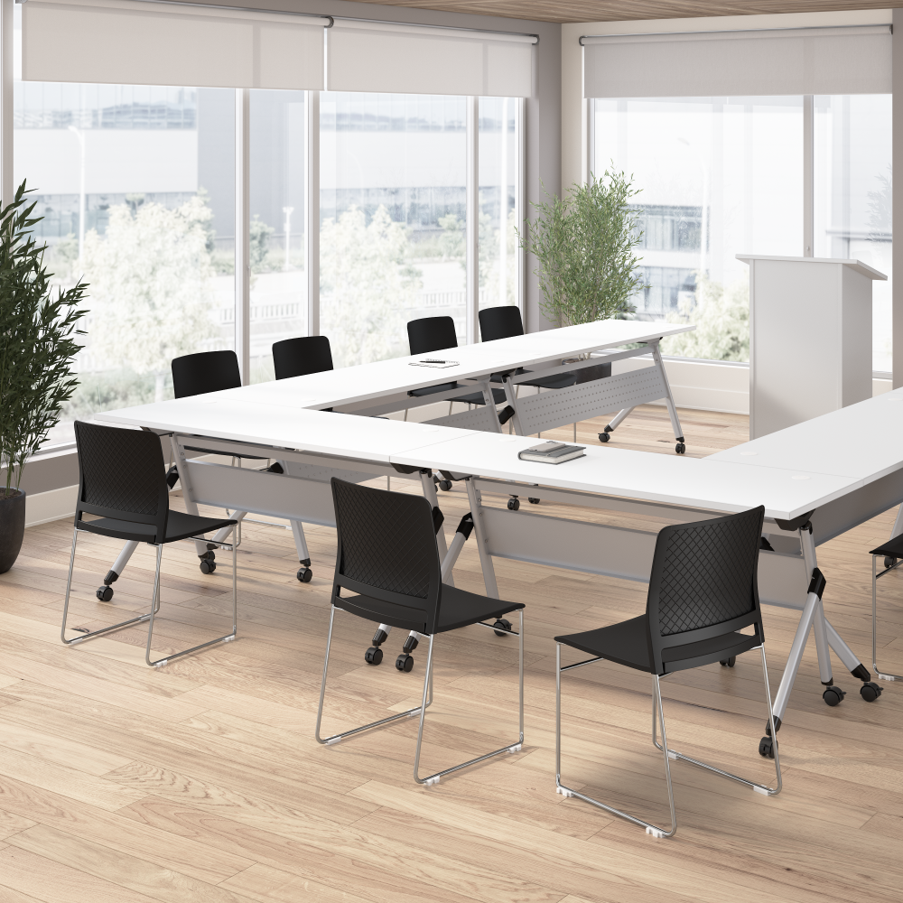 Shop Bush Business Furniture Envision Stackable Chairs - Set of 2, Image 03, CH4003BLP-03, #color_black