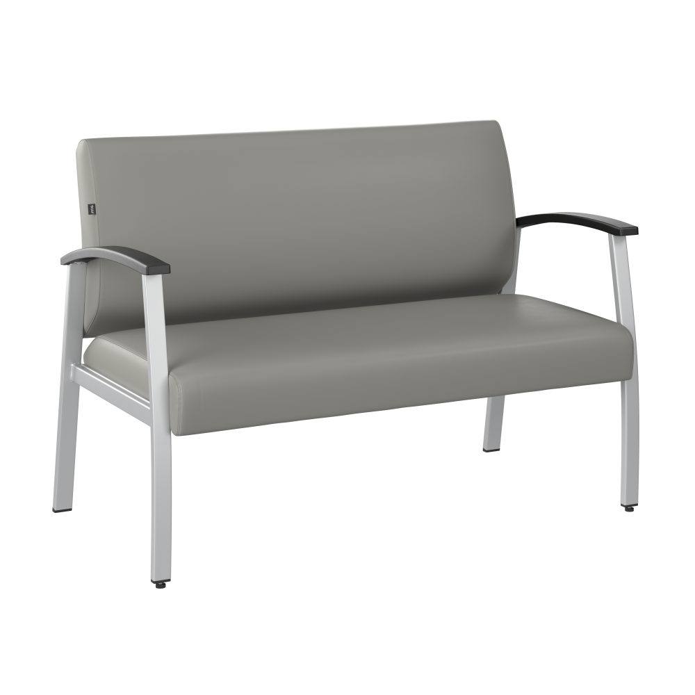 Shop Bush Business Furniture Arrive Waiting Room Loveseat with Arms, Image 01, CH3903GVL-03, #color_light gray vinyl