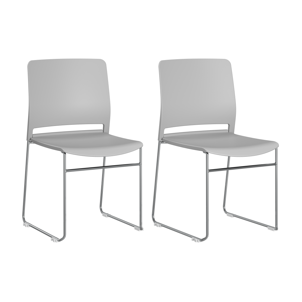 Shop Bush Business Furniture Envision Stackable Chairs - Set of 2, Image 01, CH4003LGP-03, #color_gray