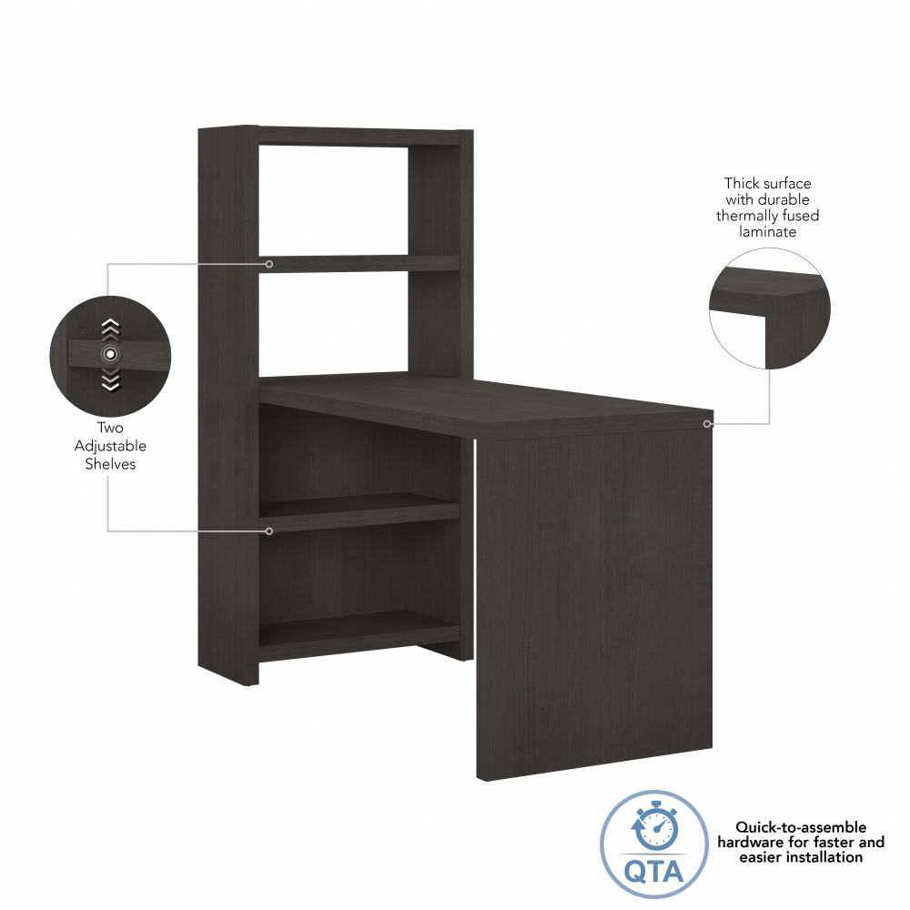 Shop Bush Business Furniture Echo 56W Craft Table, Image 07, ECH023CM, #color_charcoal maple