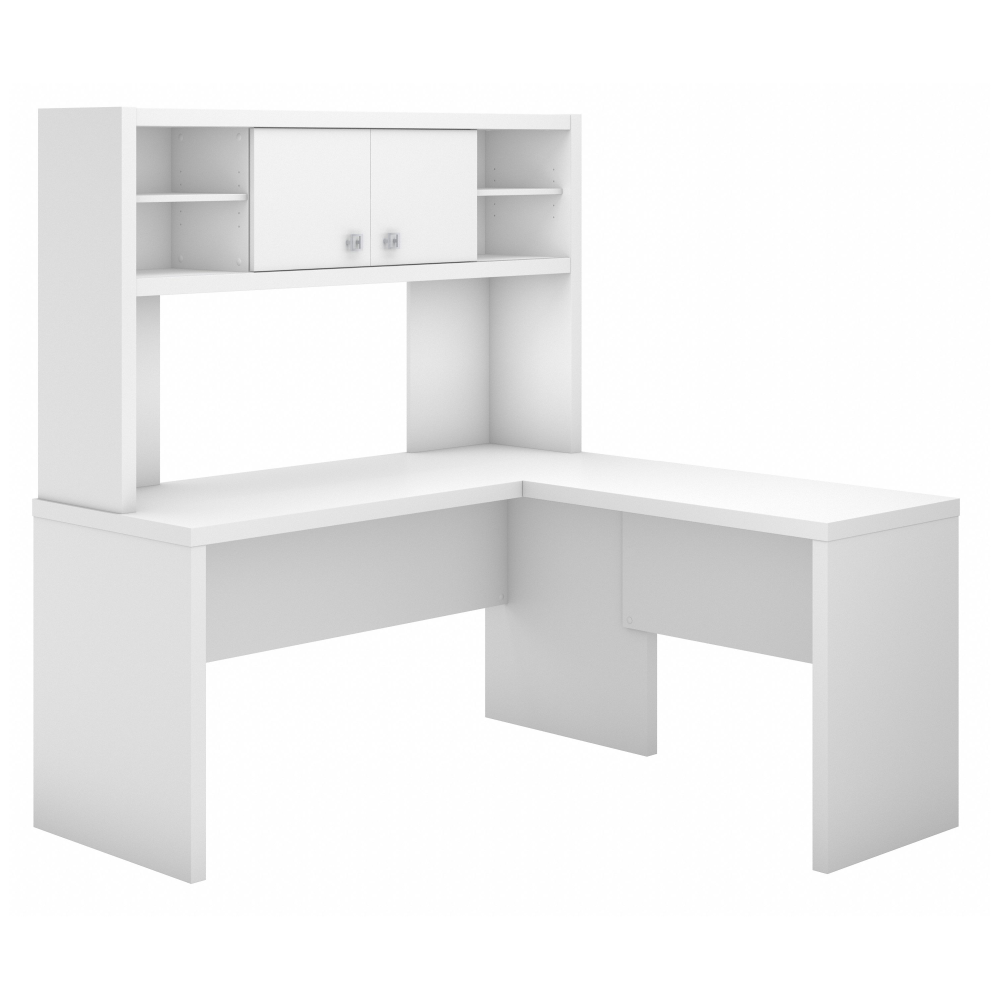 Shop Bush Business Furniture Echo L Shaped Desk with Hutch, Image 01, ECH031PW, #color_pure white