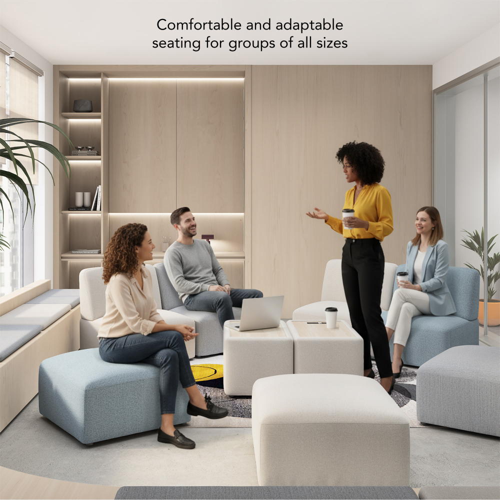 Shop Bush Business Furniture Assemble Modular Lounge Ottoman, Image 06, ASM230FGF-03, #color_fog fabric