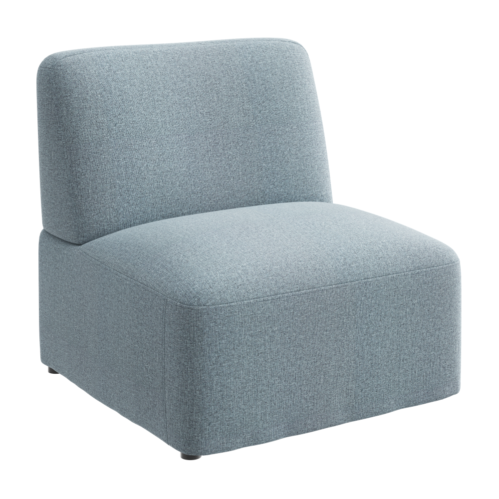 Shop Bush Business Furniture Assemble Modular Armless Lounge Chair, Image 01, ASM130MSF-03, #color_mist fabric