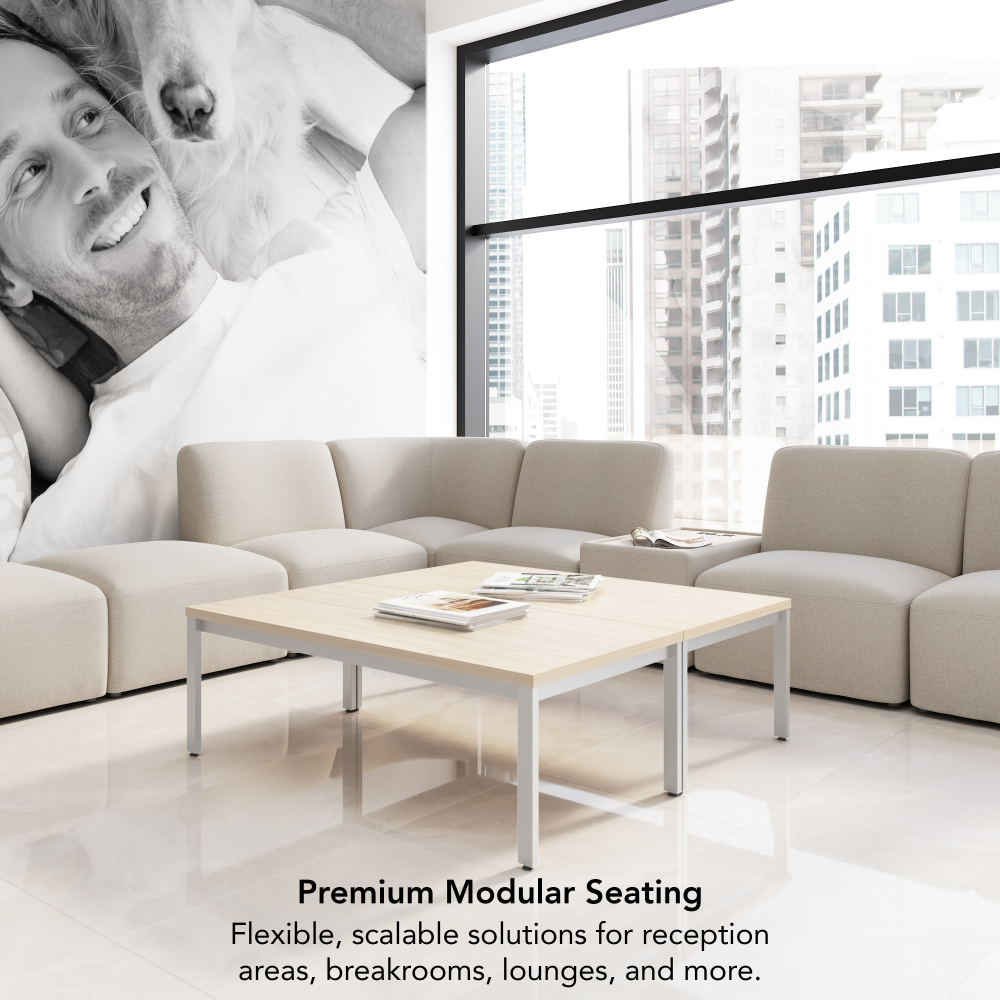 Shop Bush Business Furniture Assemble Modular Lounge Ottoman, Image 04, ASM230OTF-03, #color_oat fabric