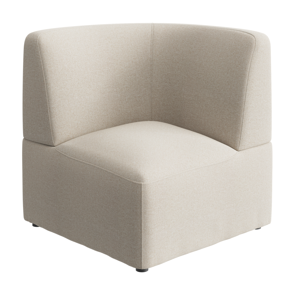 Shop Bush Business Furniture Assemble Modular Corner Lounge Chair, Image 01, ASM330OTF-03, #color_oat fabric