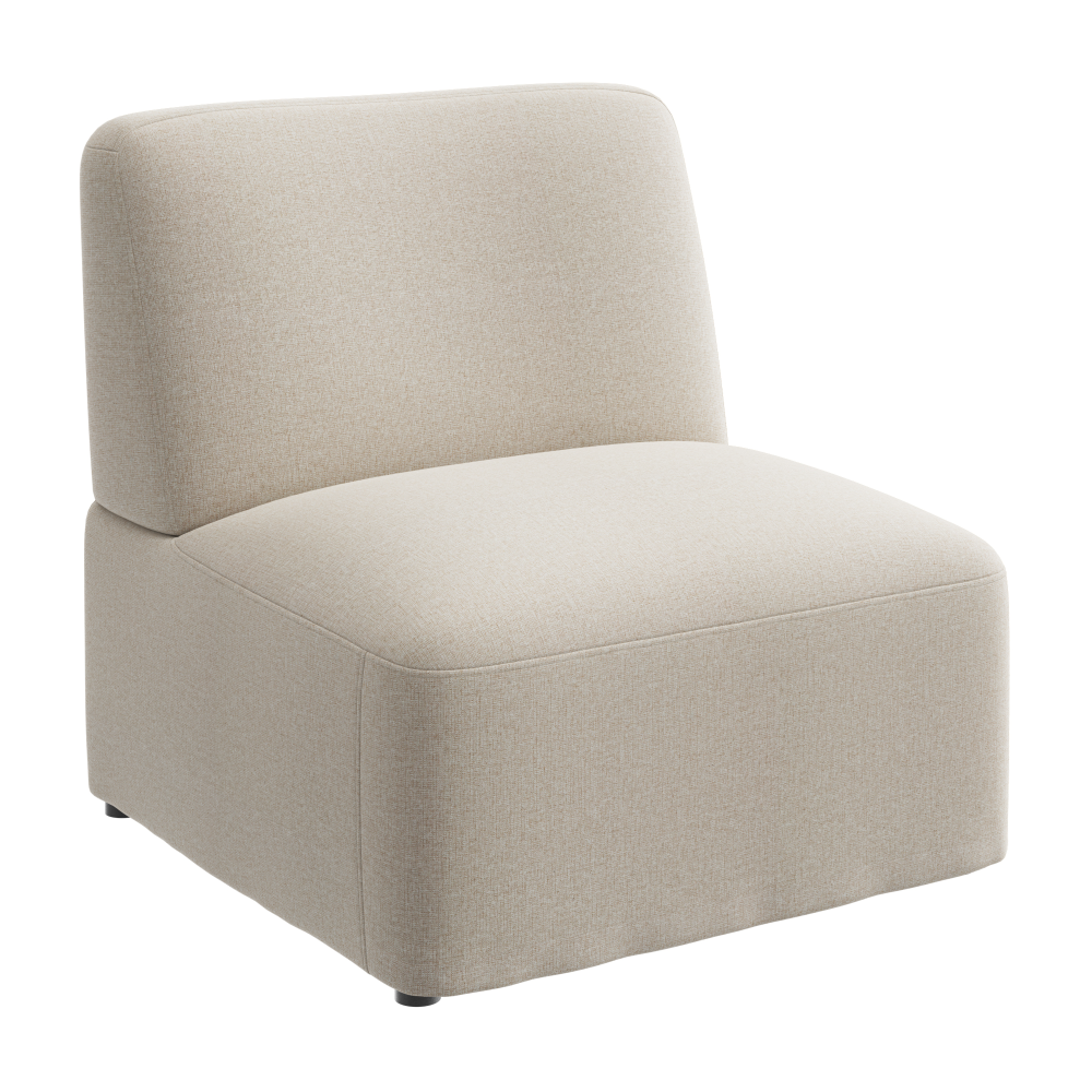 Shop Bush Business Furniture Assemble Modular Armless Lounge Chair, Image 01, ASM130OTF-03, #color_oat fabric