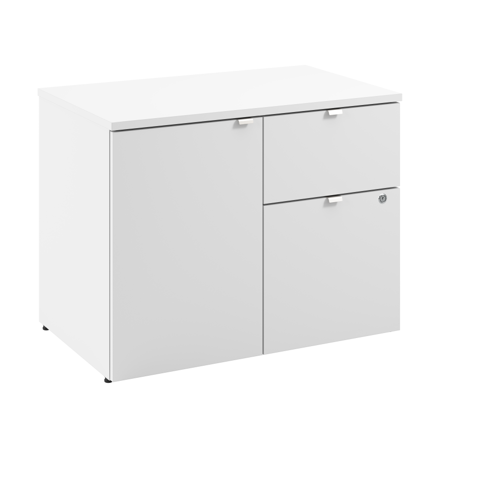 Shop Bush Business Furniture Stratus 30W Office Storage Cabinet with Drawers, Image 01, SUS130WH, #color_white