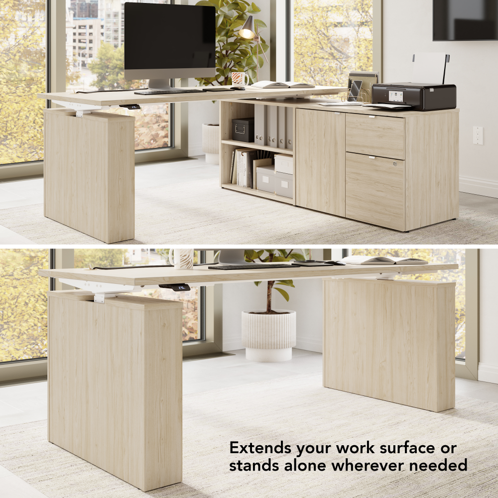 Shop Bush Business Furniture Stratus 30W Office Storage Cabinet with Drawers, Image 03, SUS130NE, #color_natural elm