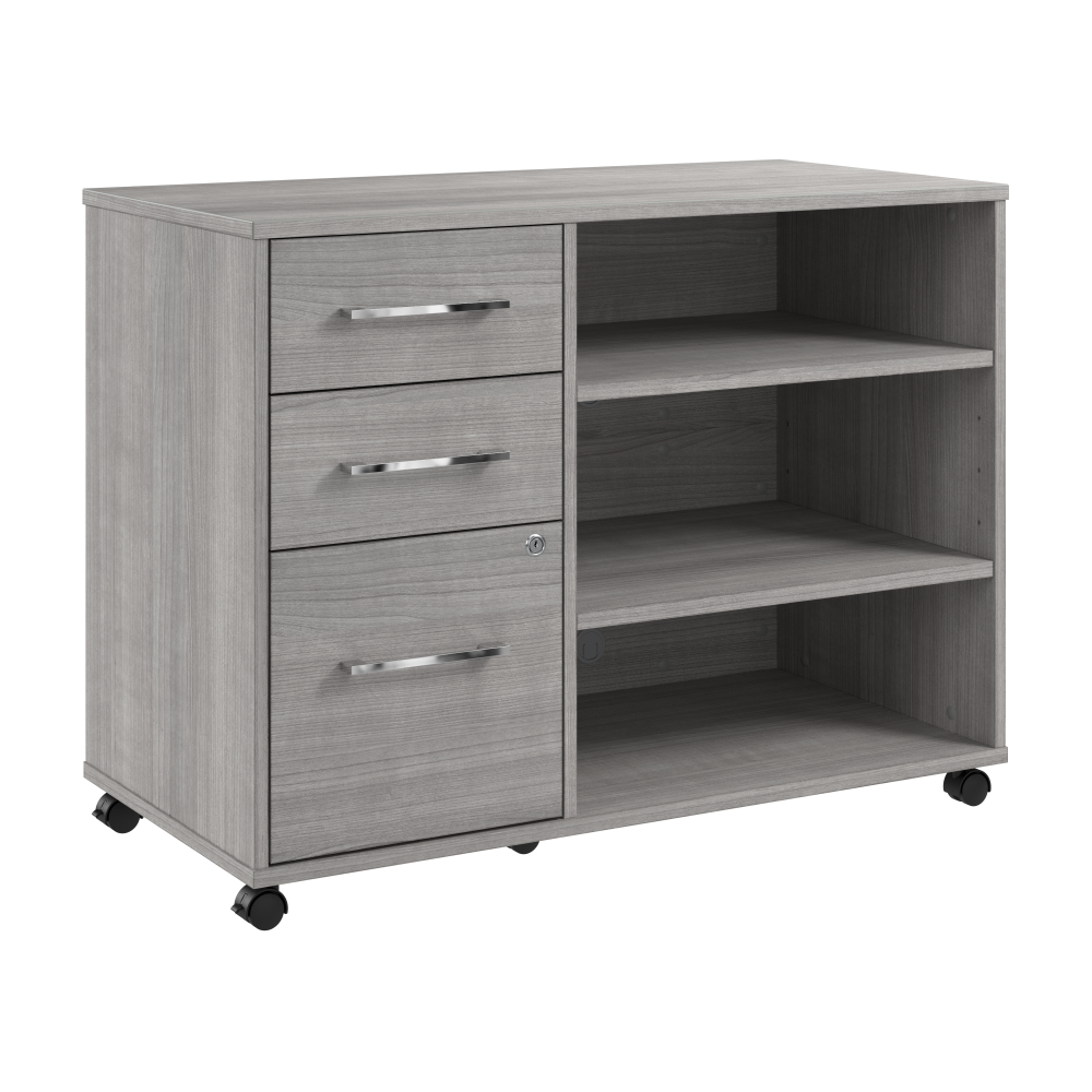 Shop Bush Business Furniture Hustle Office Storage Cabinet with Wheels, Image 01, HUF140PG, #color_platinum gray