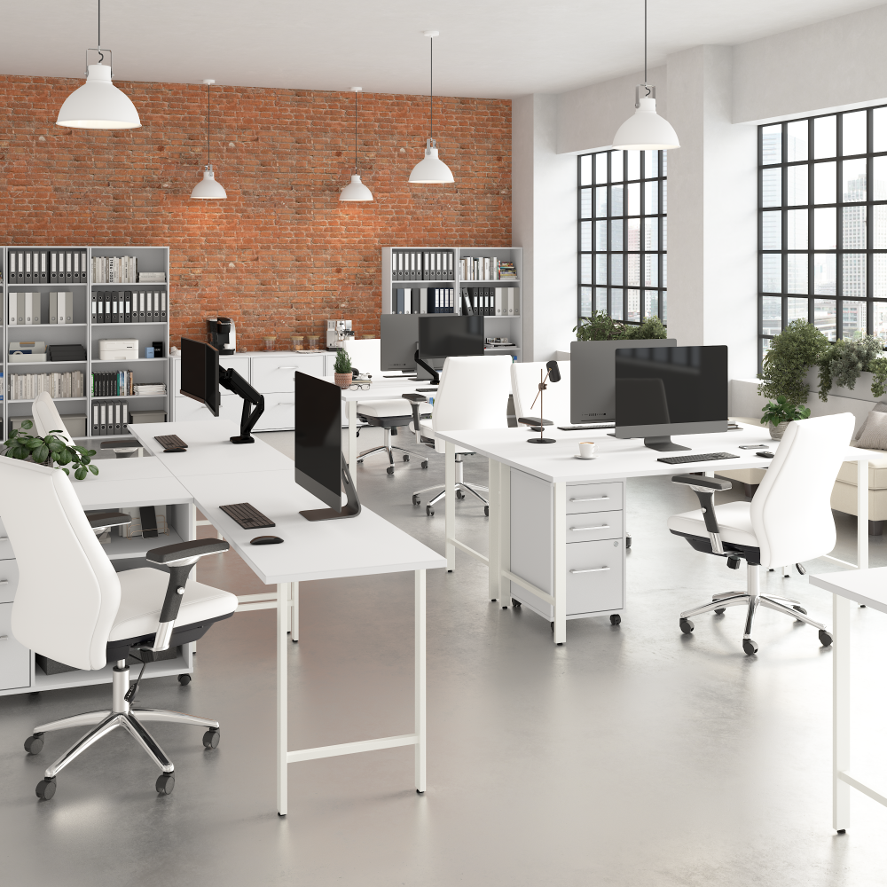 Shop Bush Business Furniture Hustle 3 Drawer Mobile File Cabinet, Image 04, HUF116WH, #color_white