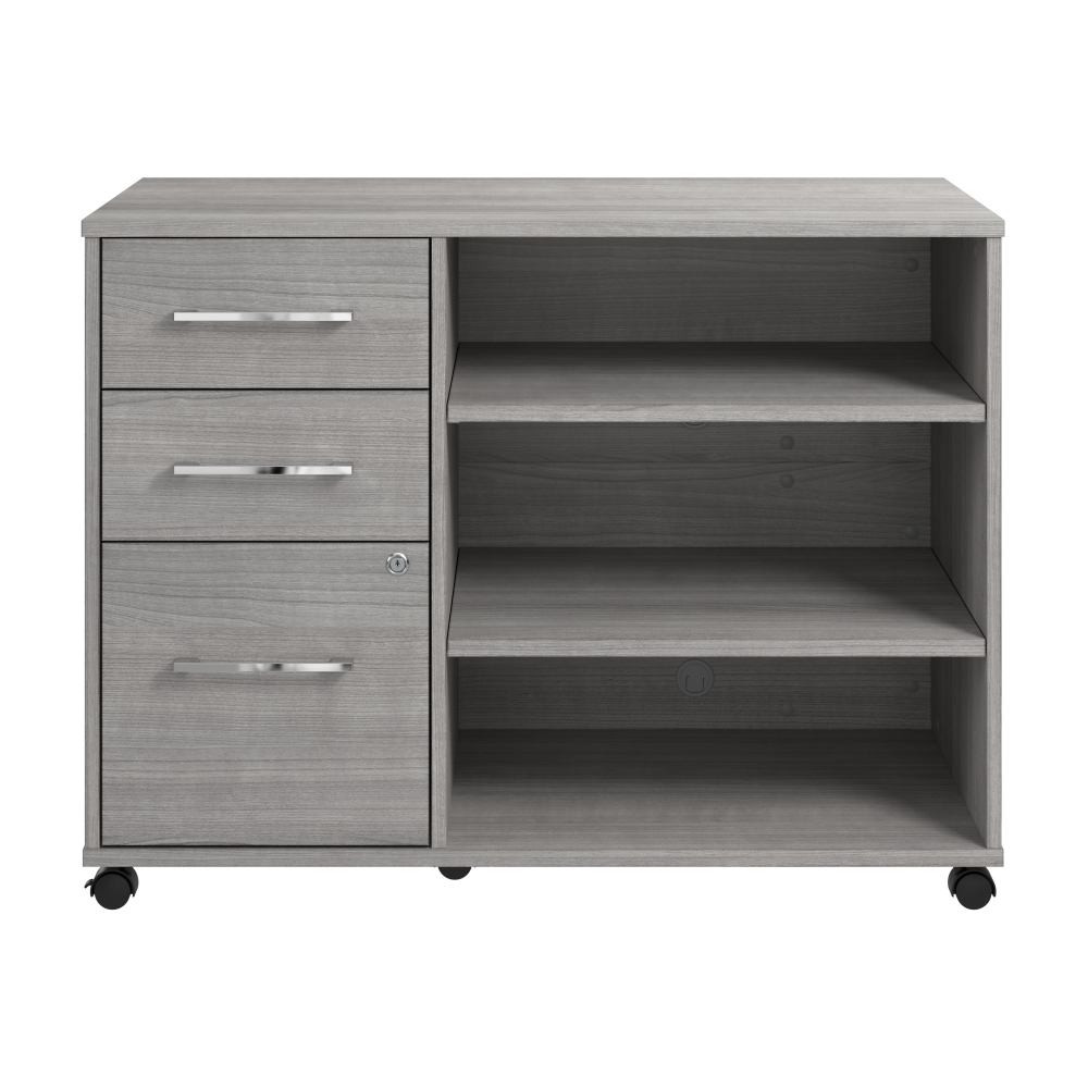 Shop Bush Business Furniture Hustle Office Storage Cabinet with Wheels, Image 03, HUF140PG, #color_platinum gray