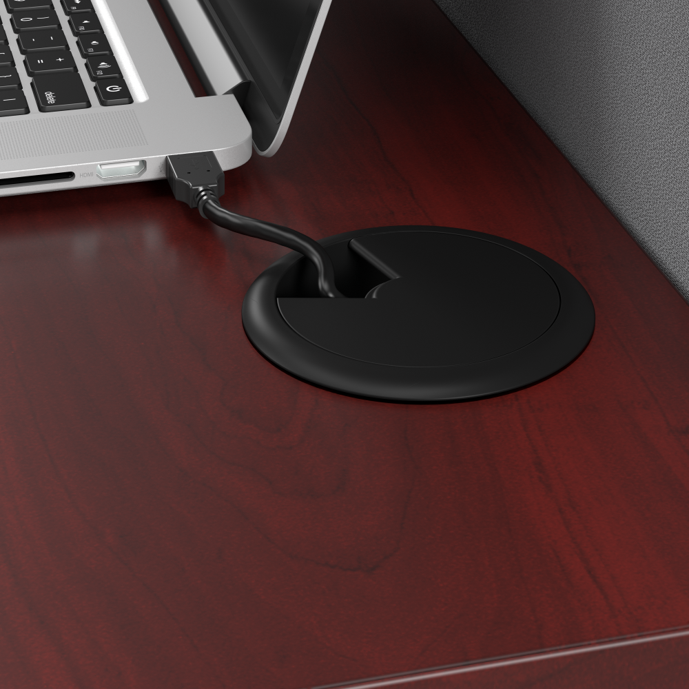 Shop Bush Business Furniture Office in an Hour 65W Straight Cubicle Desk with Storage, Drawers, and Organizers, Image 07, WC36492-03STGK, #color_hansen cherry