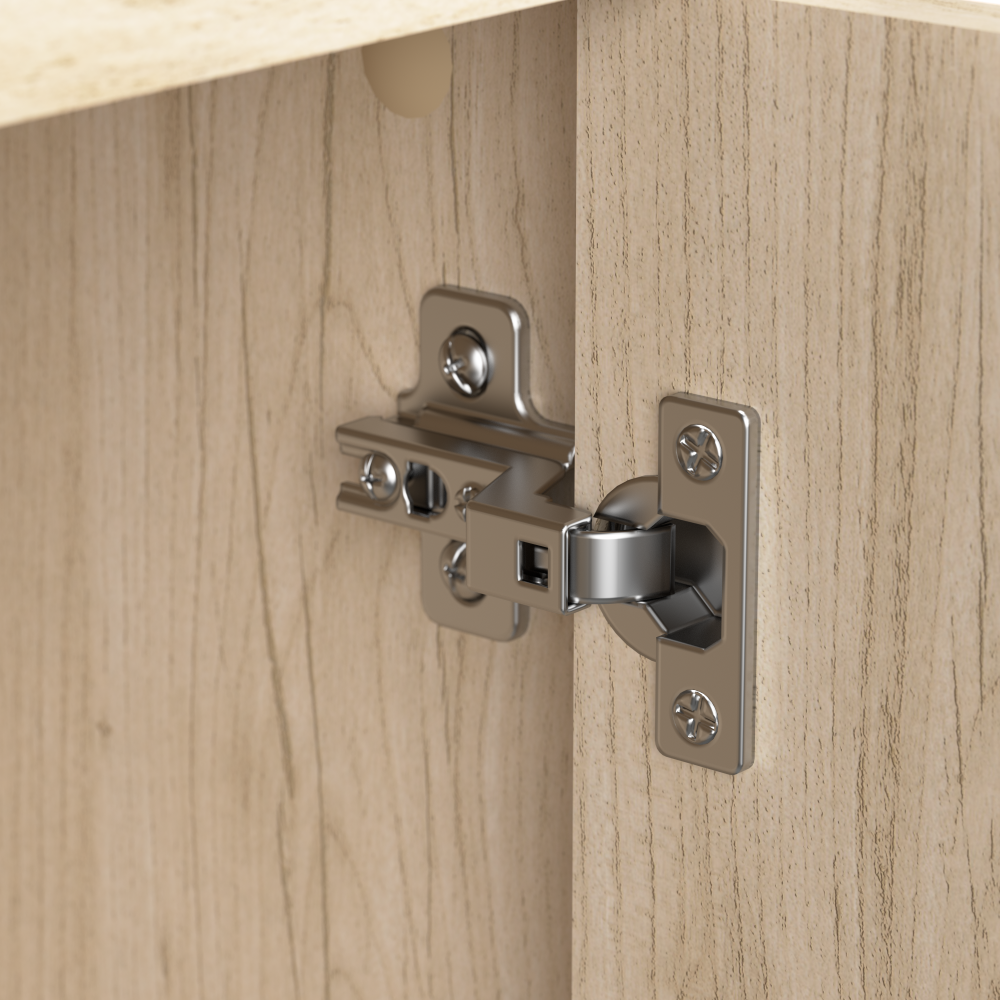 Shop Bush Business Furniture Office in an Hour 65-inch Straight Cubicle Desk with Storage, Drawers, and Organizers, Image 06, WC36592-03STGK, #color_natural elm