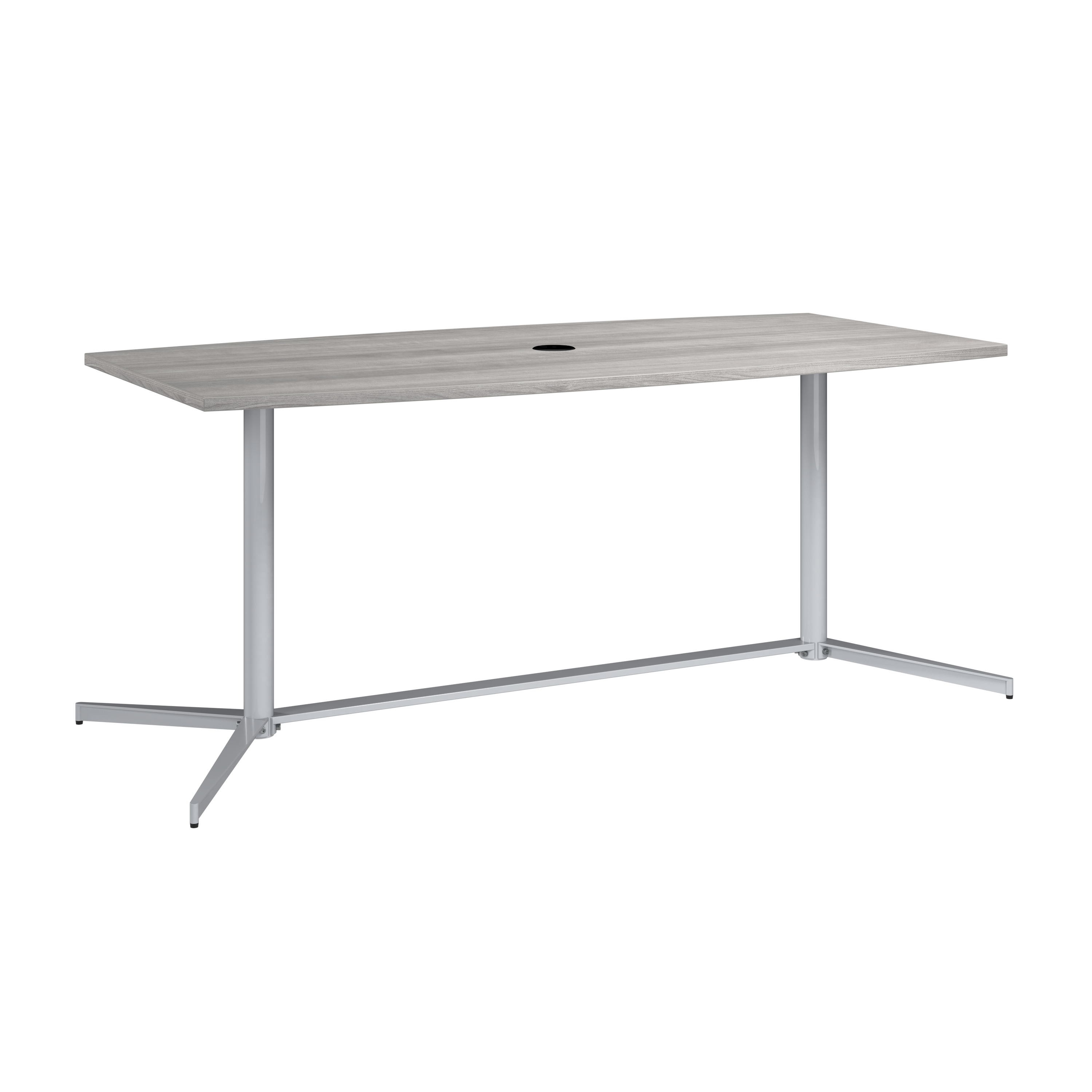 Shop 72-inch Office Conference Table with Metal Base 99TBM72PGSVK 1 #color_platinum gray/cool gray metallic