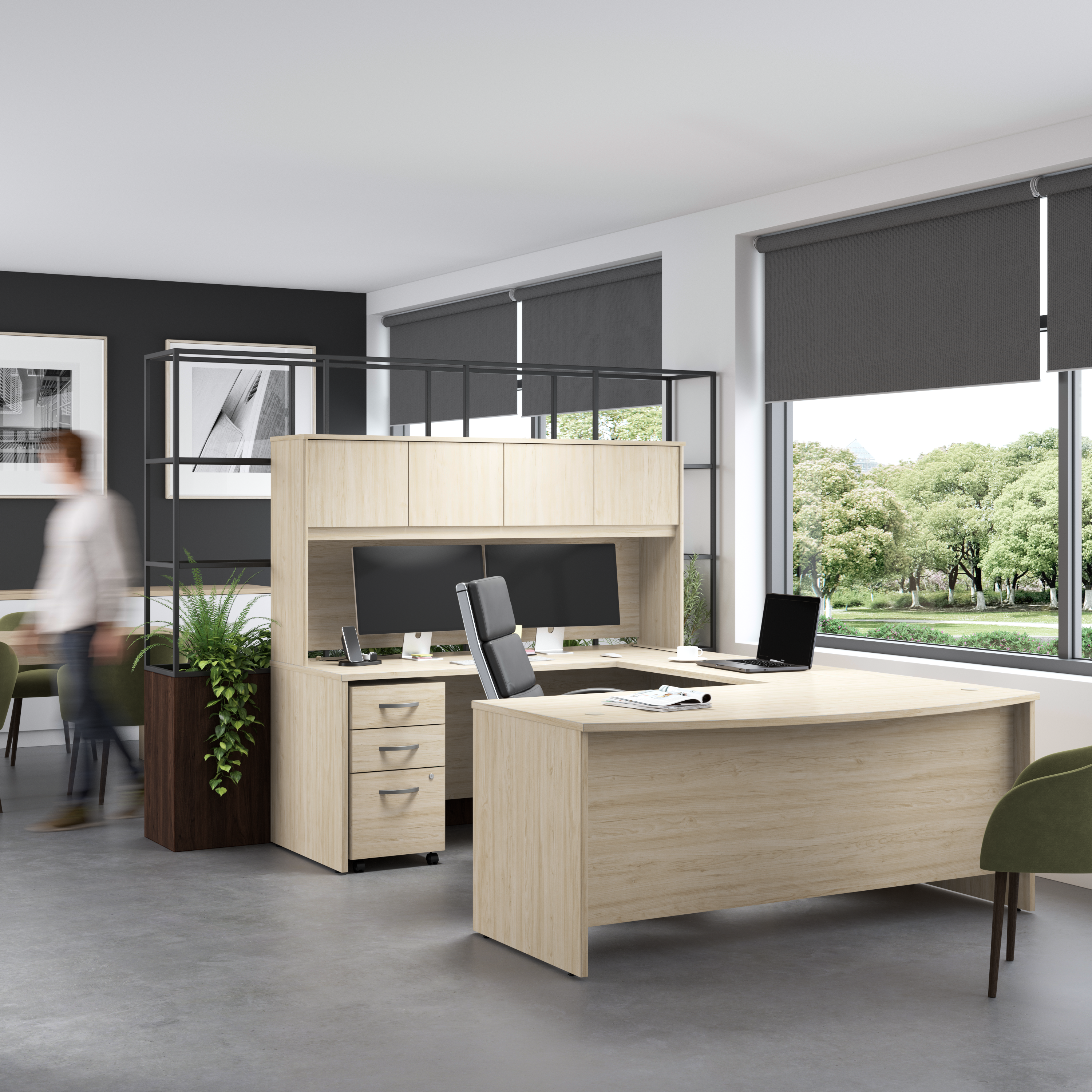 Shop Bush Business Furniture Studio C 60W x 24D Credenza Desk 06 SCD360NE #color_natural elm