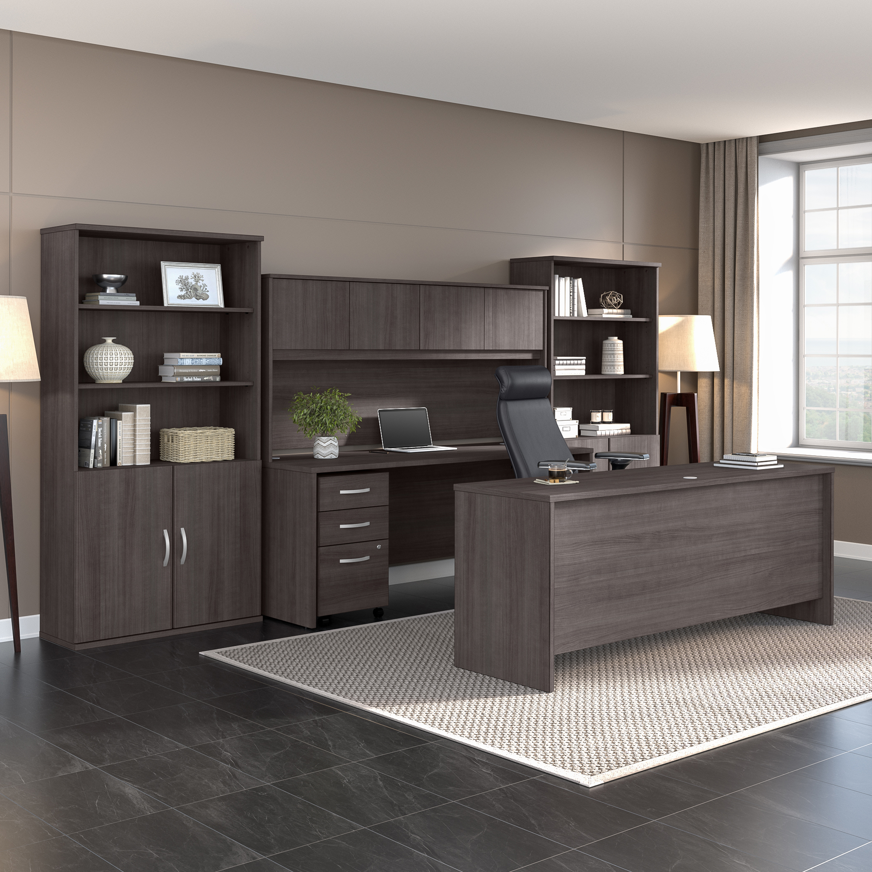 Shop Bush Business Furniture Studio C 60W x 24D Credenza Desk 06 SCD360SG #color_storm gray