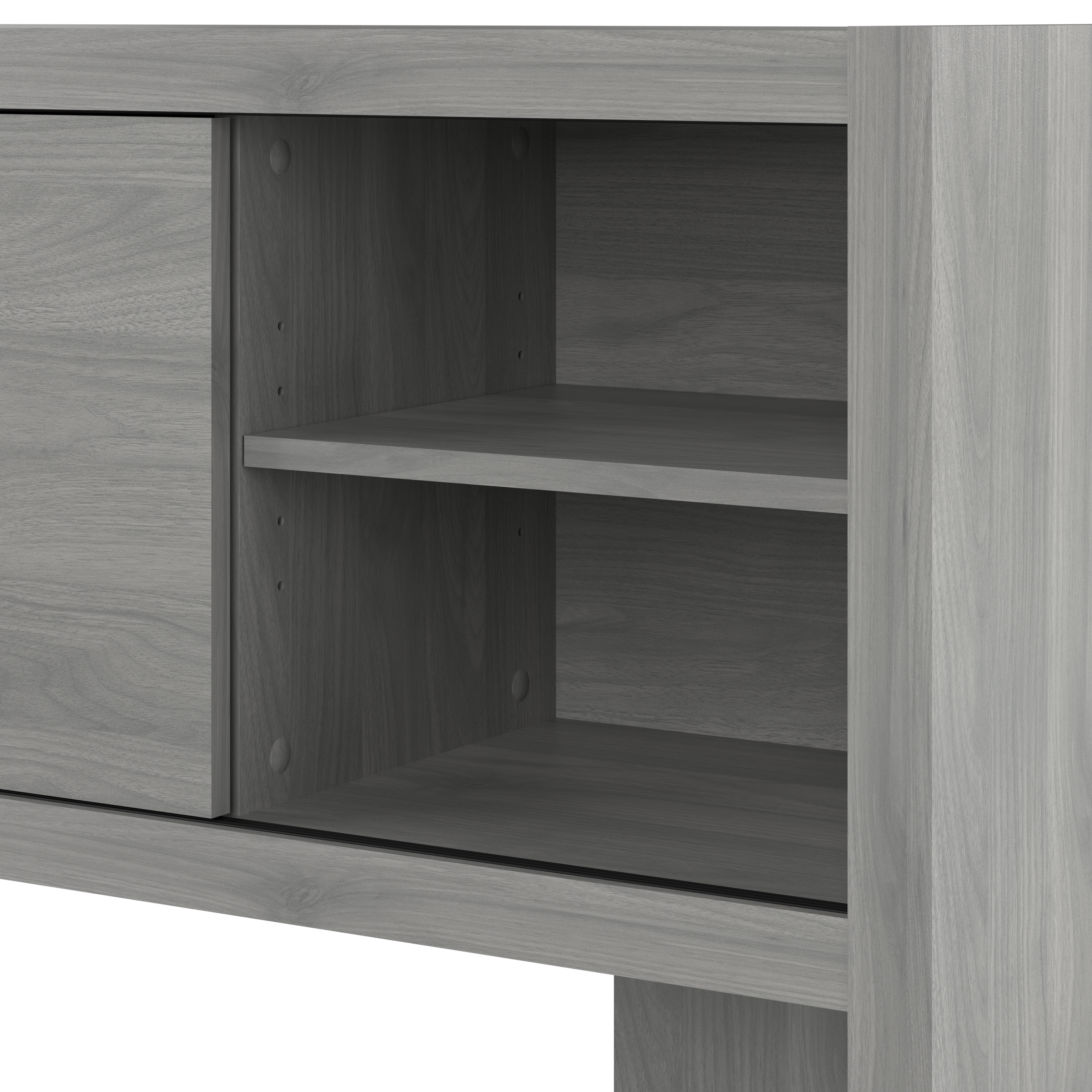 Shop Bush Business Furniture Echo 72W Computer Desk with Hutch and 3 Drawer Mobile File Cabinet 09 ECH048MG #color_modern gray