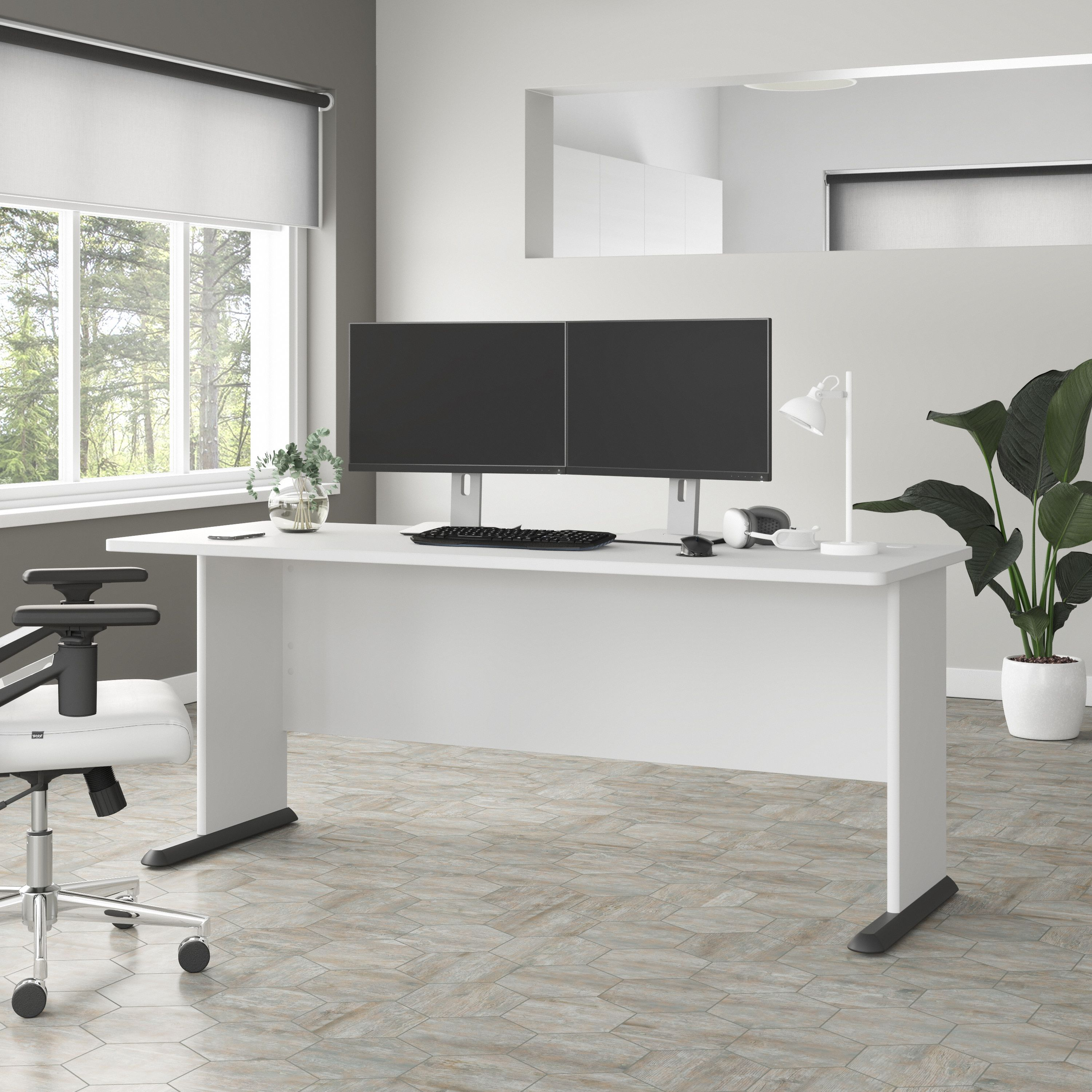 Shop Bush Business Furniture Studio A 72W Computer Desk 01 SDD172WH #color_white