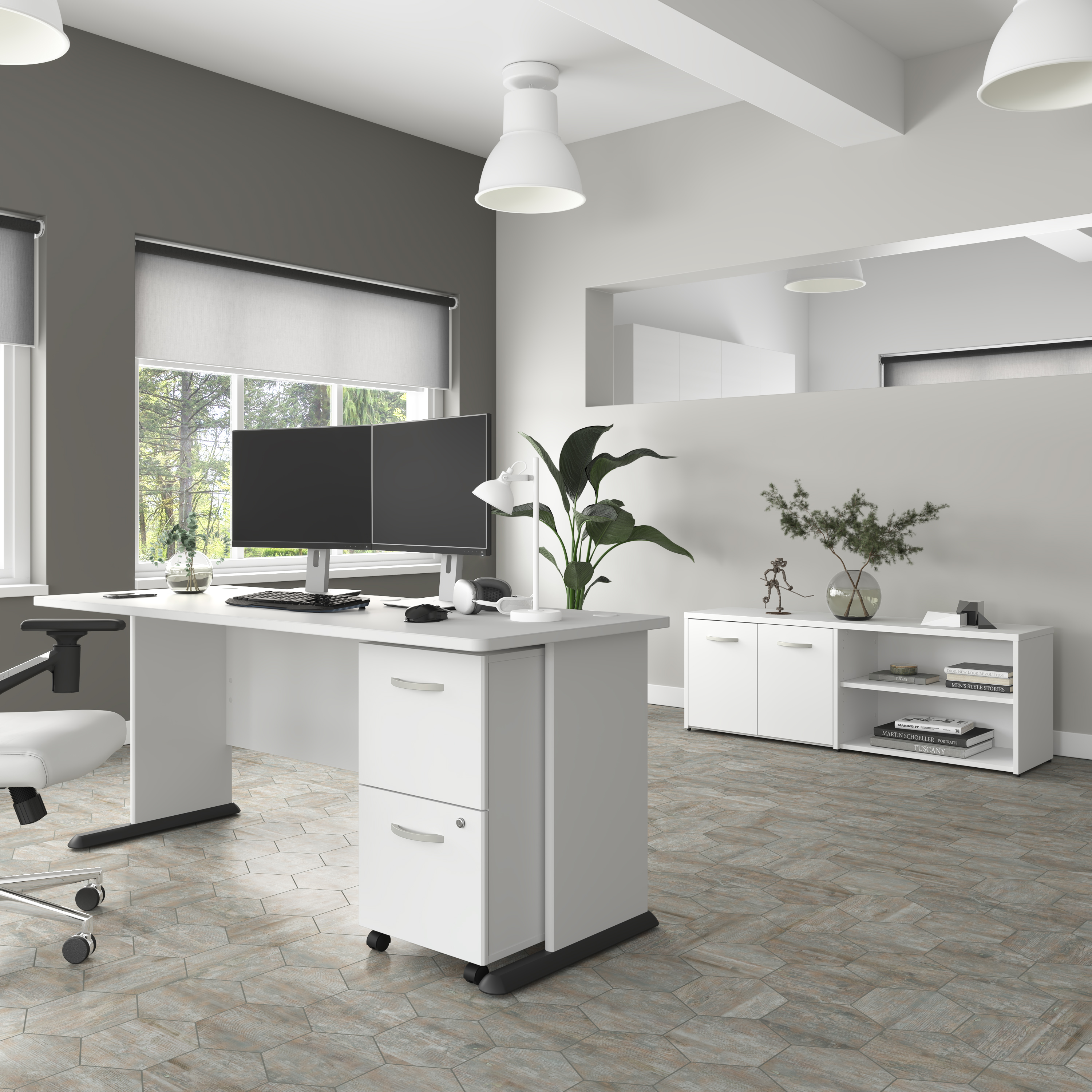 Shop Bush Business Furniture Studio A 72W Computer Desk 05 SDD172WH #color_white