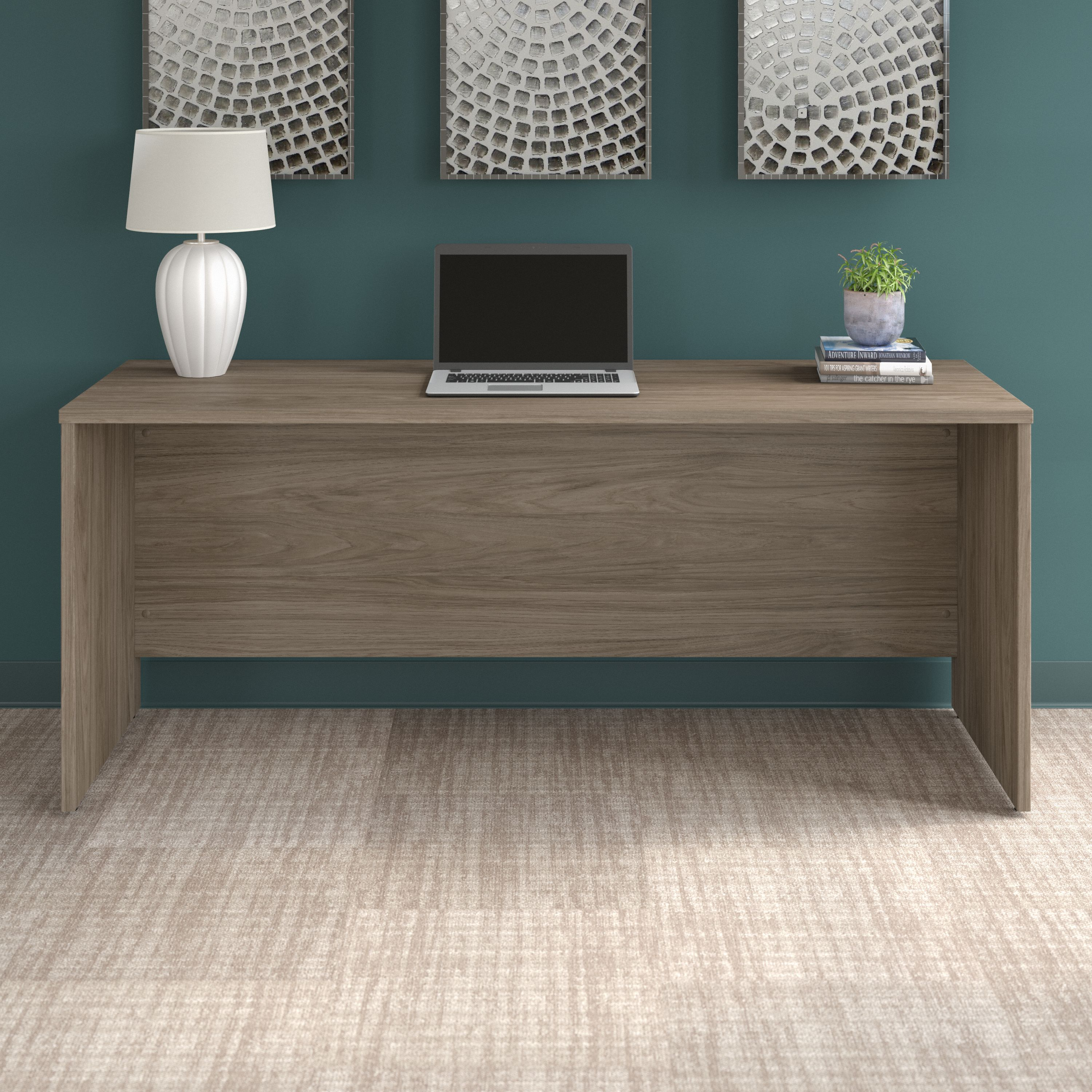 Shop Bush Business Furniture Office 500 72W x 24D Credenza Desk 01 OFD272MH #color_modern hickory