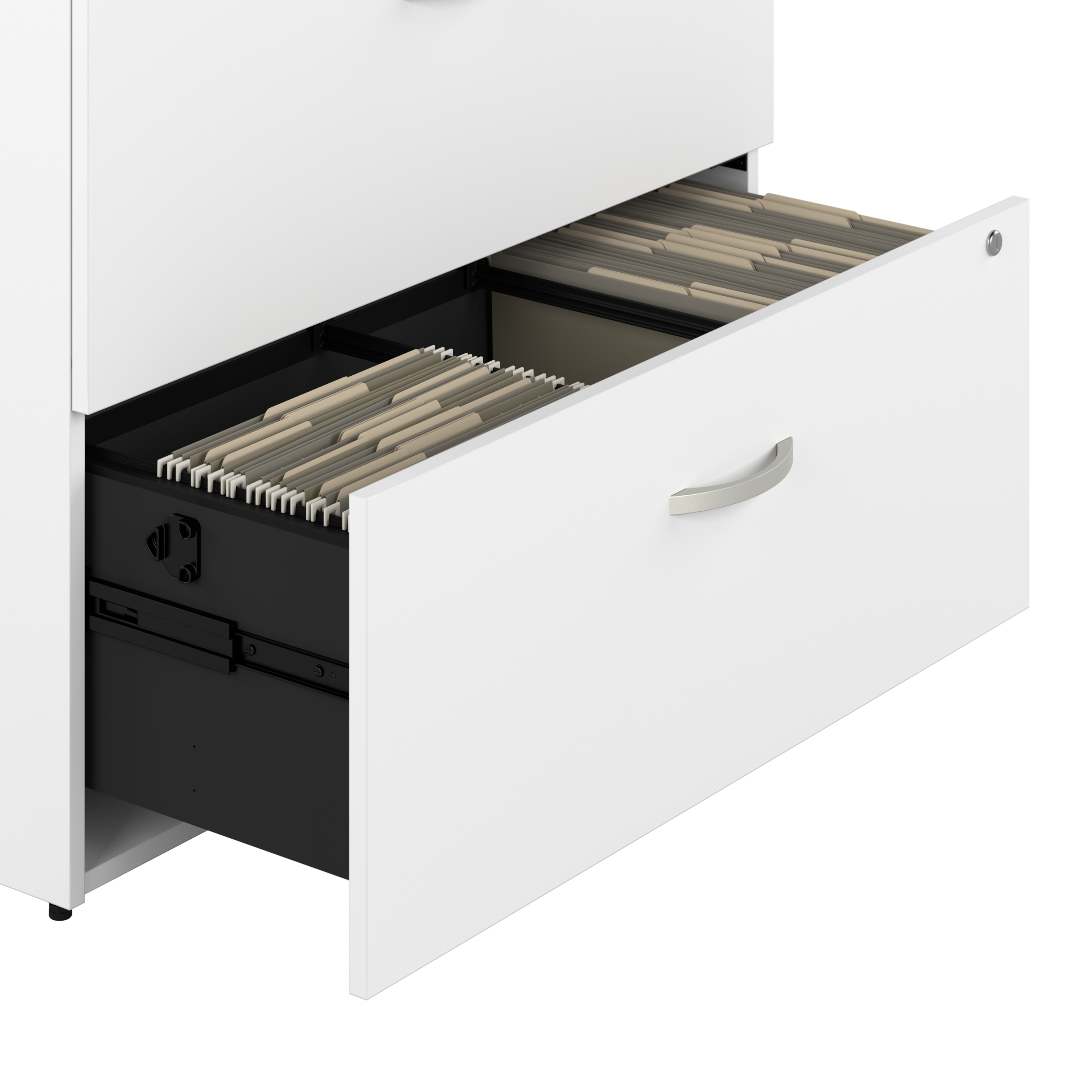 Shop Bush Business Furniture Hybrid 2 Drawer Lateral File Cabinet - Assembled 07 HYF136WHSU-Z #color_white