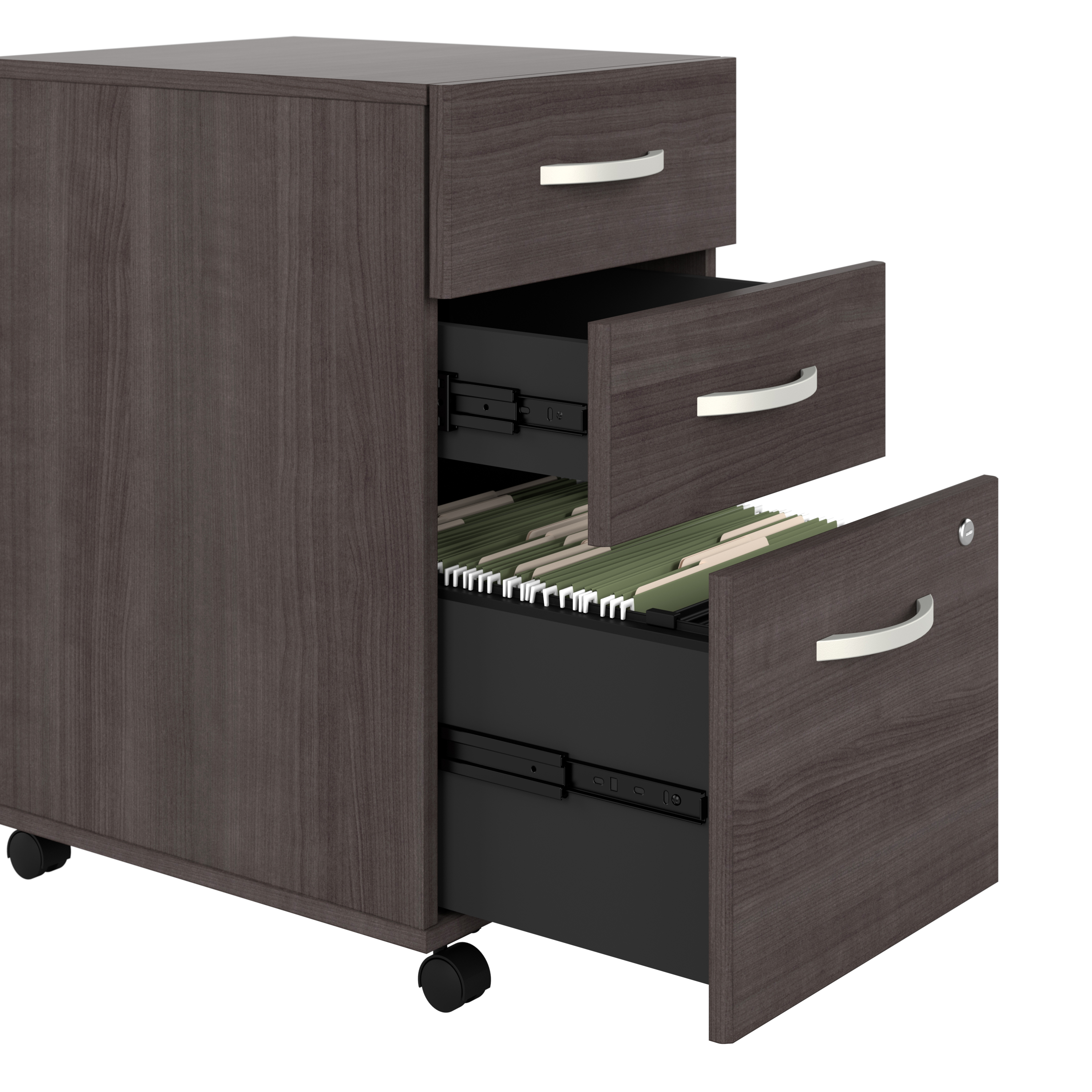 Shop Bush Business Furniture Studio A 60W Computer Desk with 3 Drawer Mobile File Cabinet 07 STA002SGSU #color_storm gray
