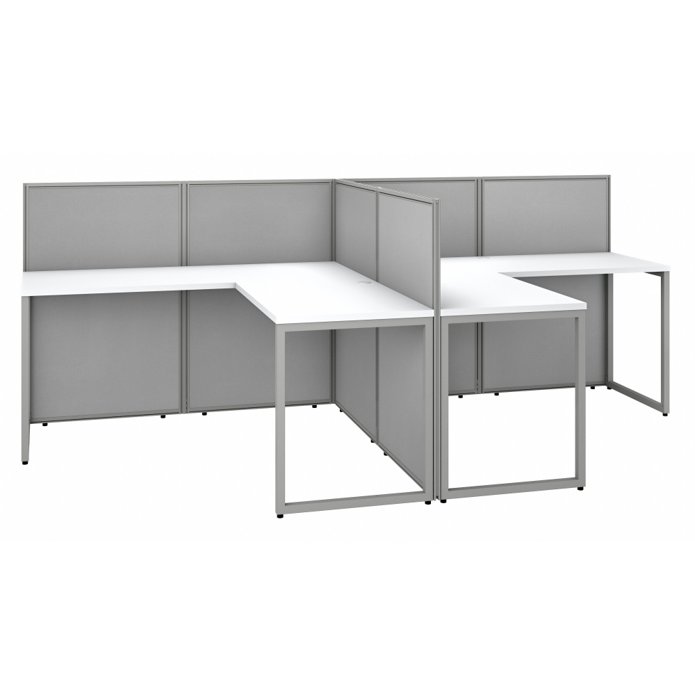 Shop Bush Business Furniture Easy Office 60W 2 Person L Shaped Cubicle Desk Workstation with 45H Panels