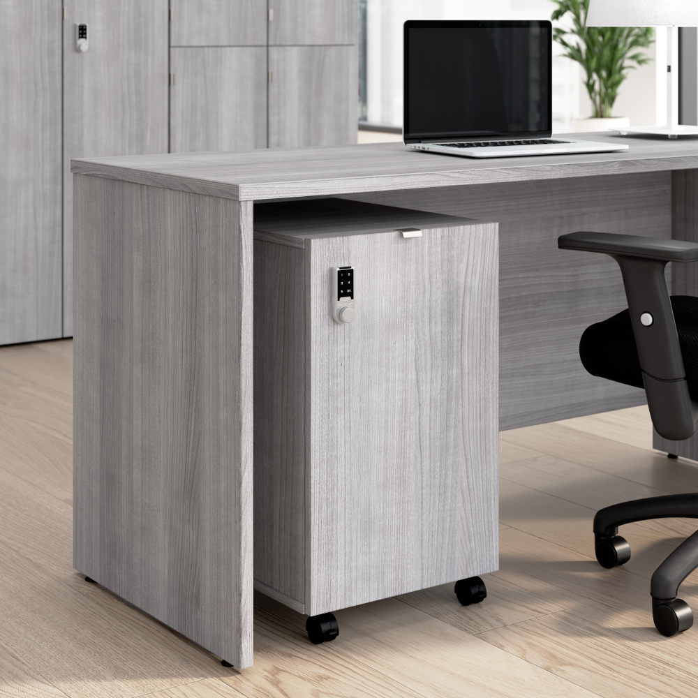 Shop Bush Business Furniture Assure Mobile File Cabinet with Drawers and Keypad Lock, Image 02, AUS216PGSU, #color_platinum gray