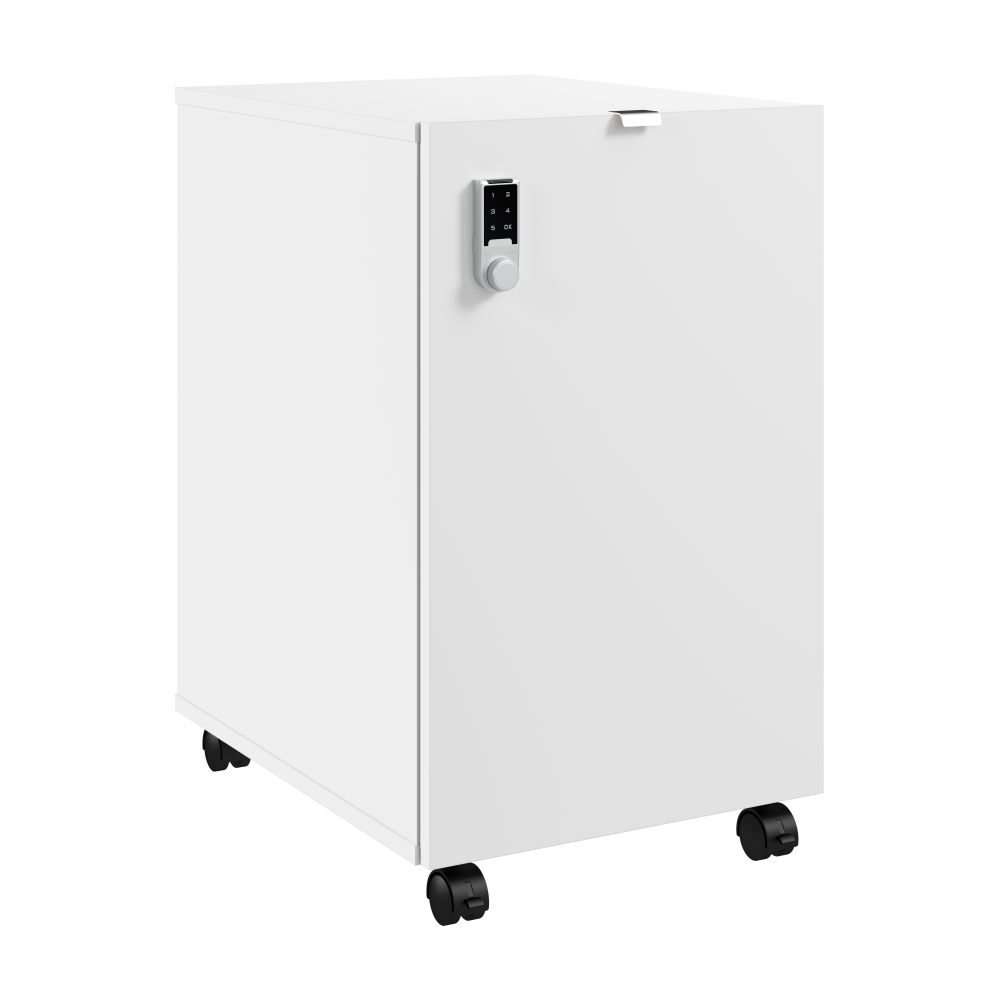 Shop Bush Business Furniture Assure Mobile File Cabinet with Drawers and Keypad Lock, Image 01, AUS216WHSU, #color_white