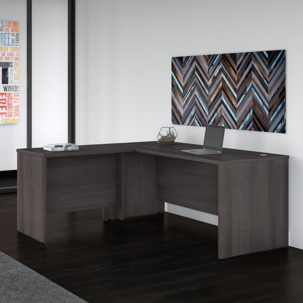 Shop Bush Business Furniture Studio C 72W x 30D L Shaped Desk with 42W Return, Image 02, STC049SG, #color_storm gray