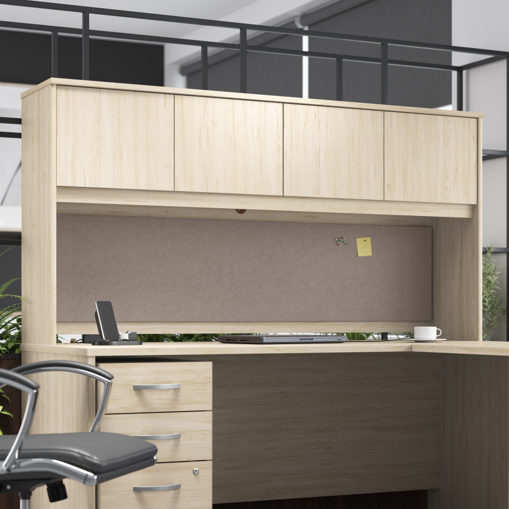 Shop Bush Business Furniture 69W x 16H Acoustic Tackboard, Image 02, AC99895-03, #color_warm beige