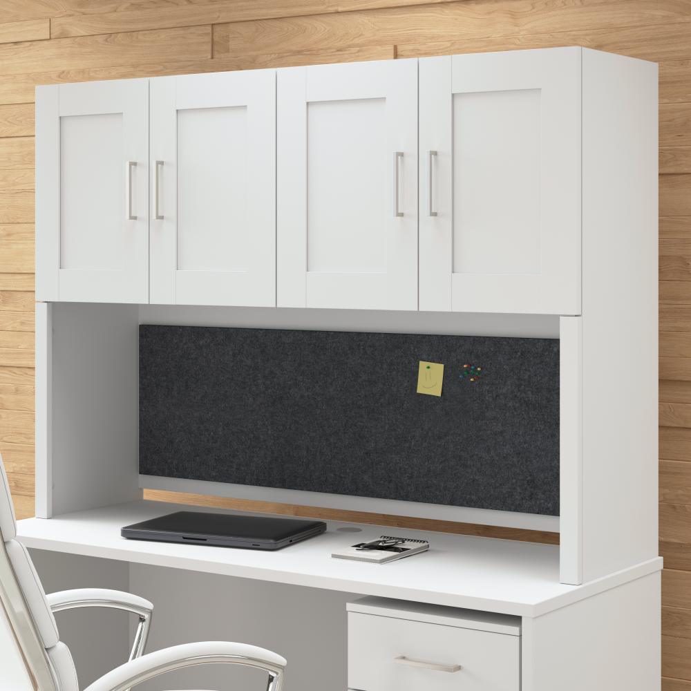Shop Bush Business Furniture 57W x 16H Acoustic Tackboard, Image 02, AC99896-03, #color_cool charcoal