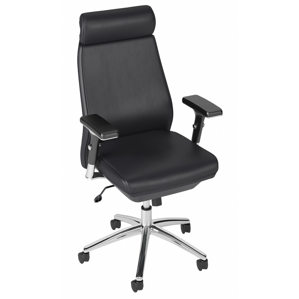 Shop Bush Business Furniture Metropolis High Back Leather Executive Office Chair, Image 03, CH1601BLL-03, #color_black leather