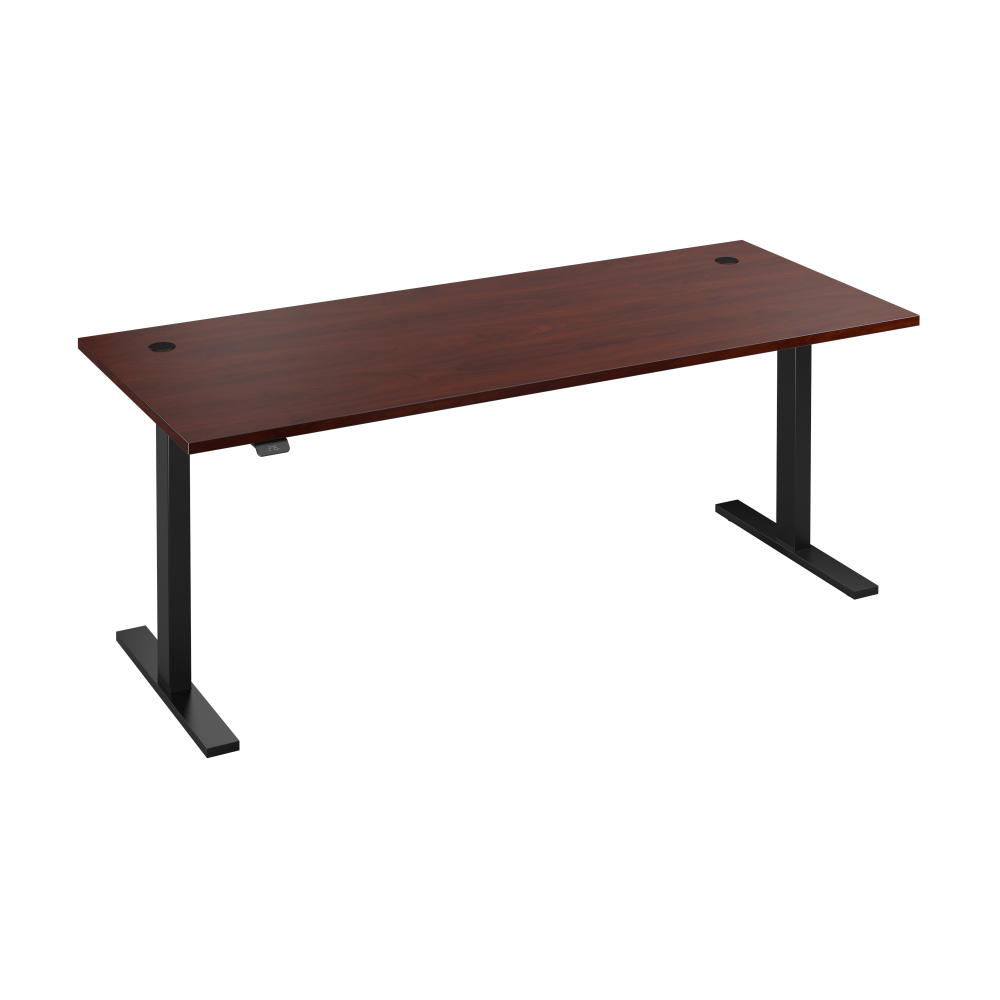 Shop Bush Business Furniture Move 60 Series 72W x 30D Electric Height Adjustable Standing Desk, Image 01, M6S7230HCBK, #color_hansen cherry/black powder coat