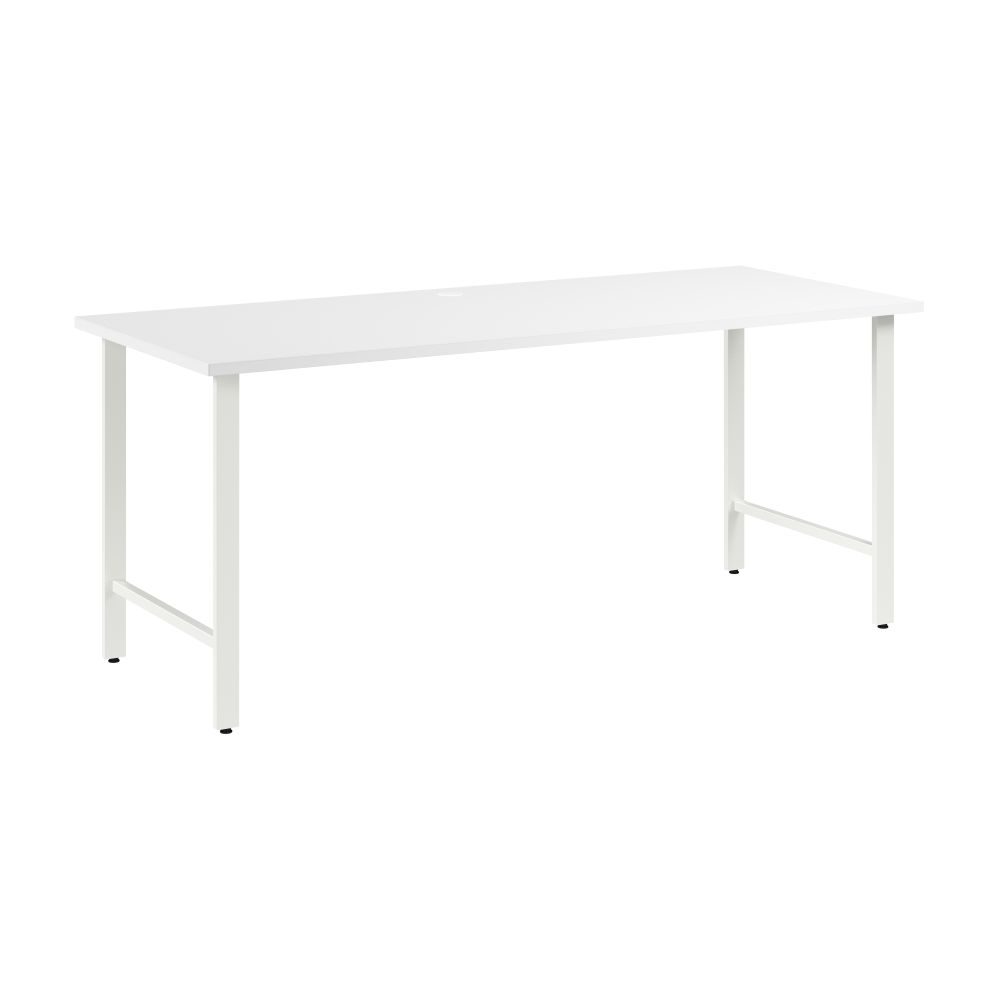 Shop Bush Business Furniture Hustle 72W x 30D Computer Desk with Metal Legs, Image 01, HUD272WH, #color_white