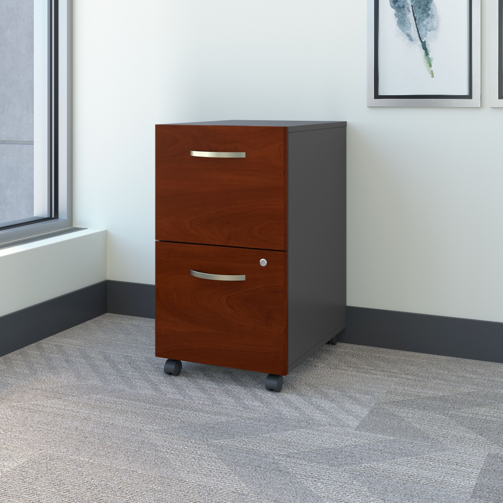 Shop Bush Business Furniture Series C 2 Drawer Mobile File Cabinet, Image 02, WC24452, #color_hansen cherry/graphite gray