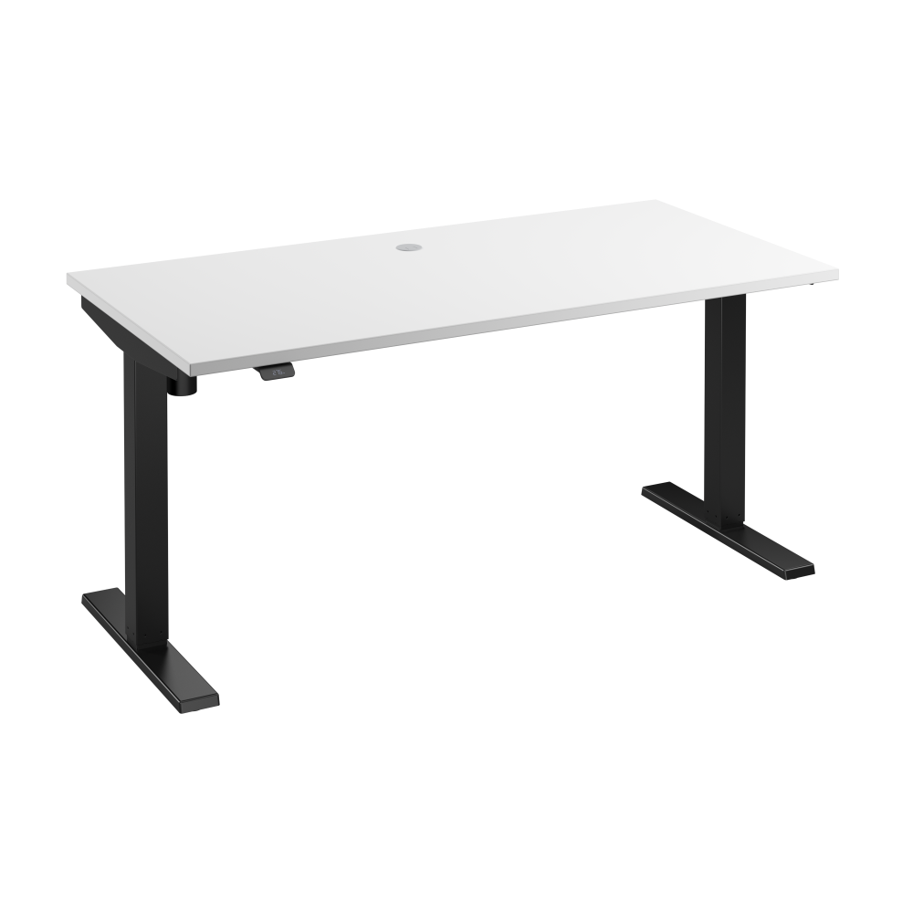 Shop Bush Business Furniture Move 40 Series 60W x 30D Electric Height Adjustable Standing Desk, Image 01, M4S6030WHBK, #color_white/black powder coat