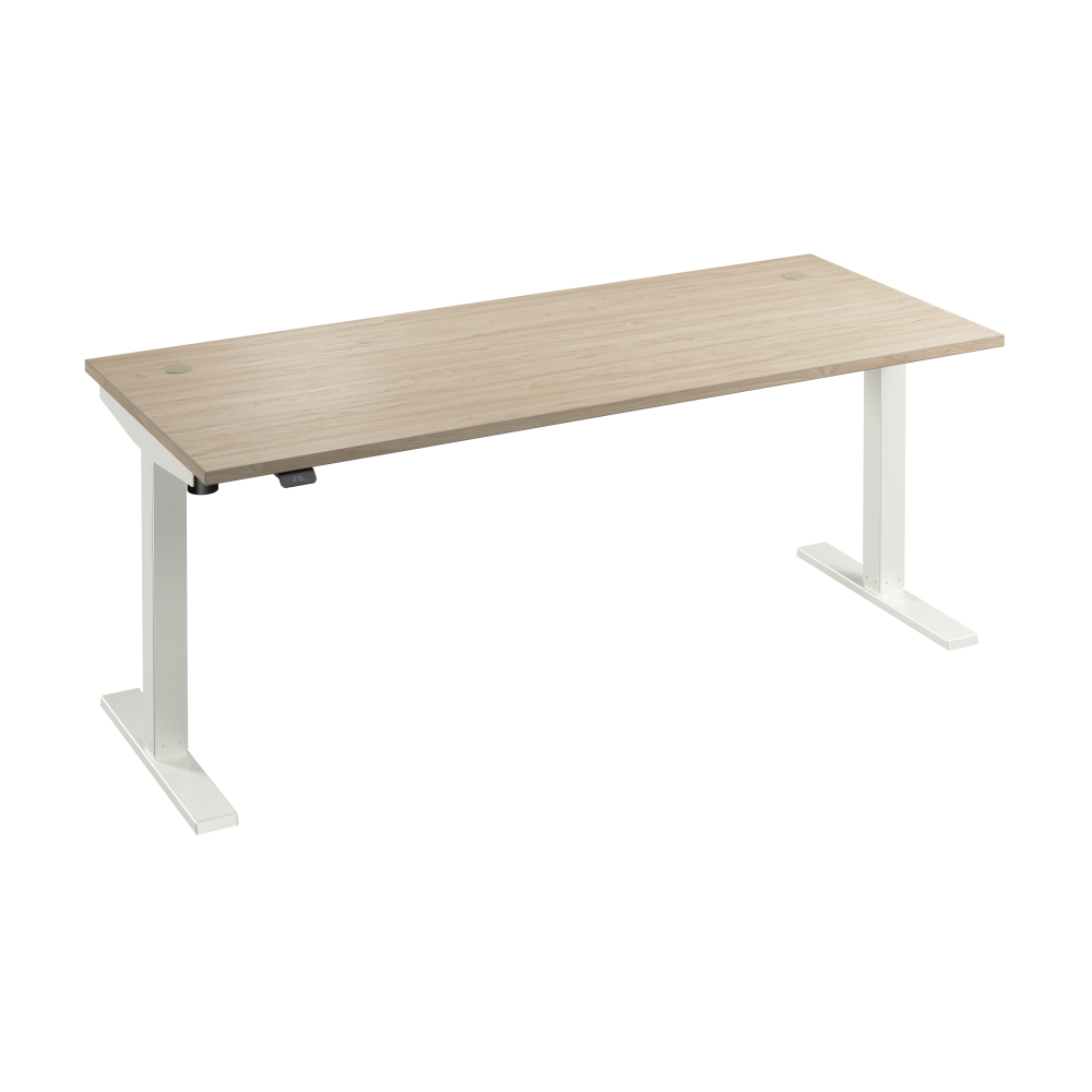 Shop Bush Business Furniture Move 40 Series 72W x 30D Electric Height Adjustable Standing Desk, Image 01, M4S7230NEWK, #color_natural elm/white powder coat