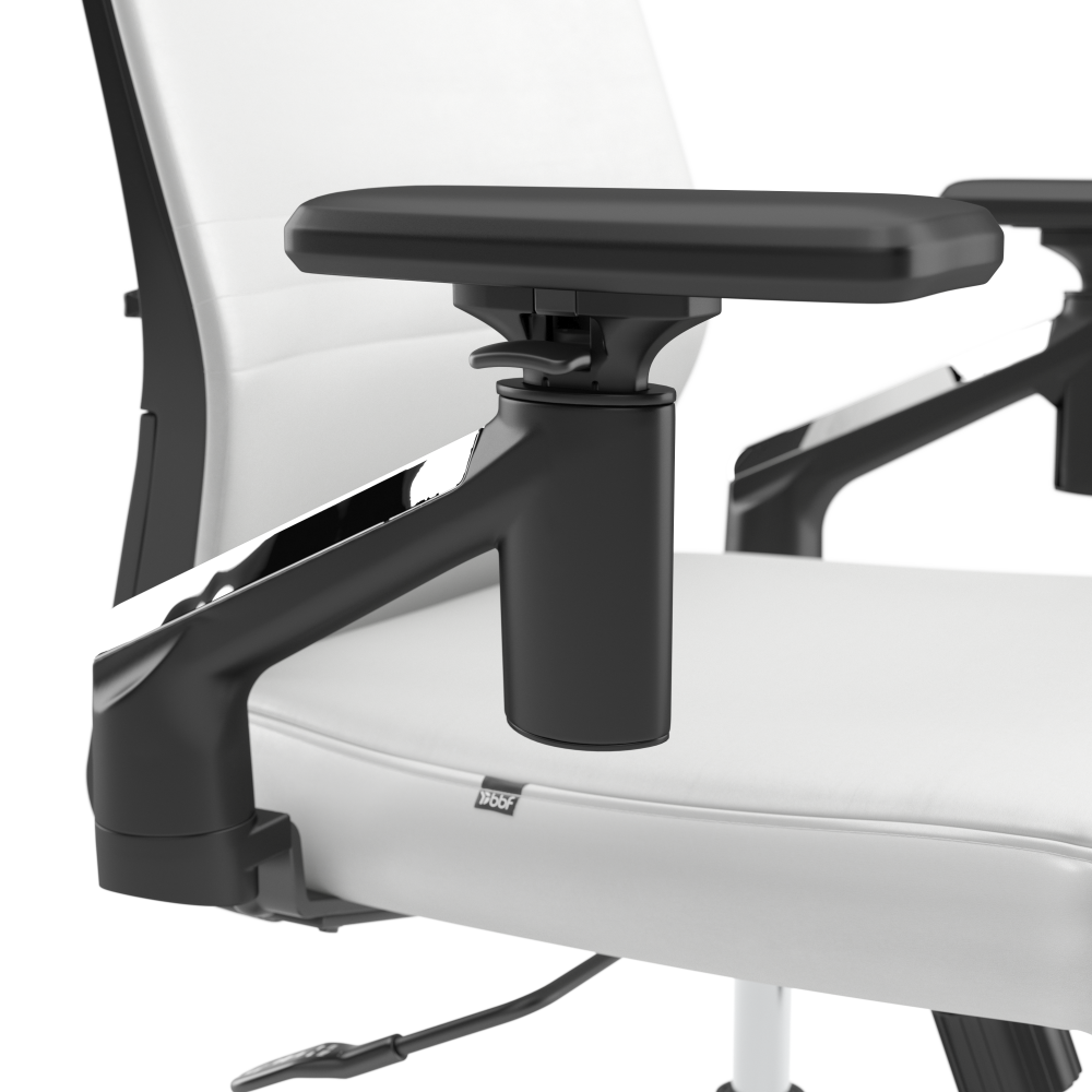 Shop Bush Business Furniture Laguna Mid Back Leather Office Chair, Image 06, CH2701WHL-03, #color_white leather