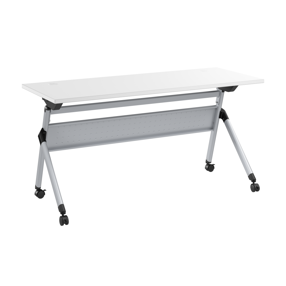 Shop Bush Business Furniture Envision 60W Folding Training Table, Image 01, NVW160WHK, #color_white/cool gray metallic