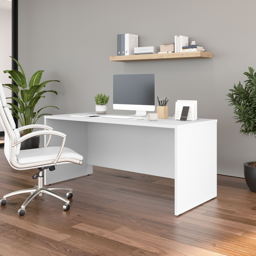 Shop Bush Business Furniture Studio C 66W x 30D Office Desk, Image 02, SCD166WH, #color_white