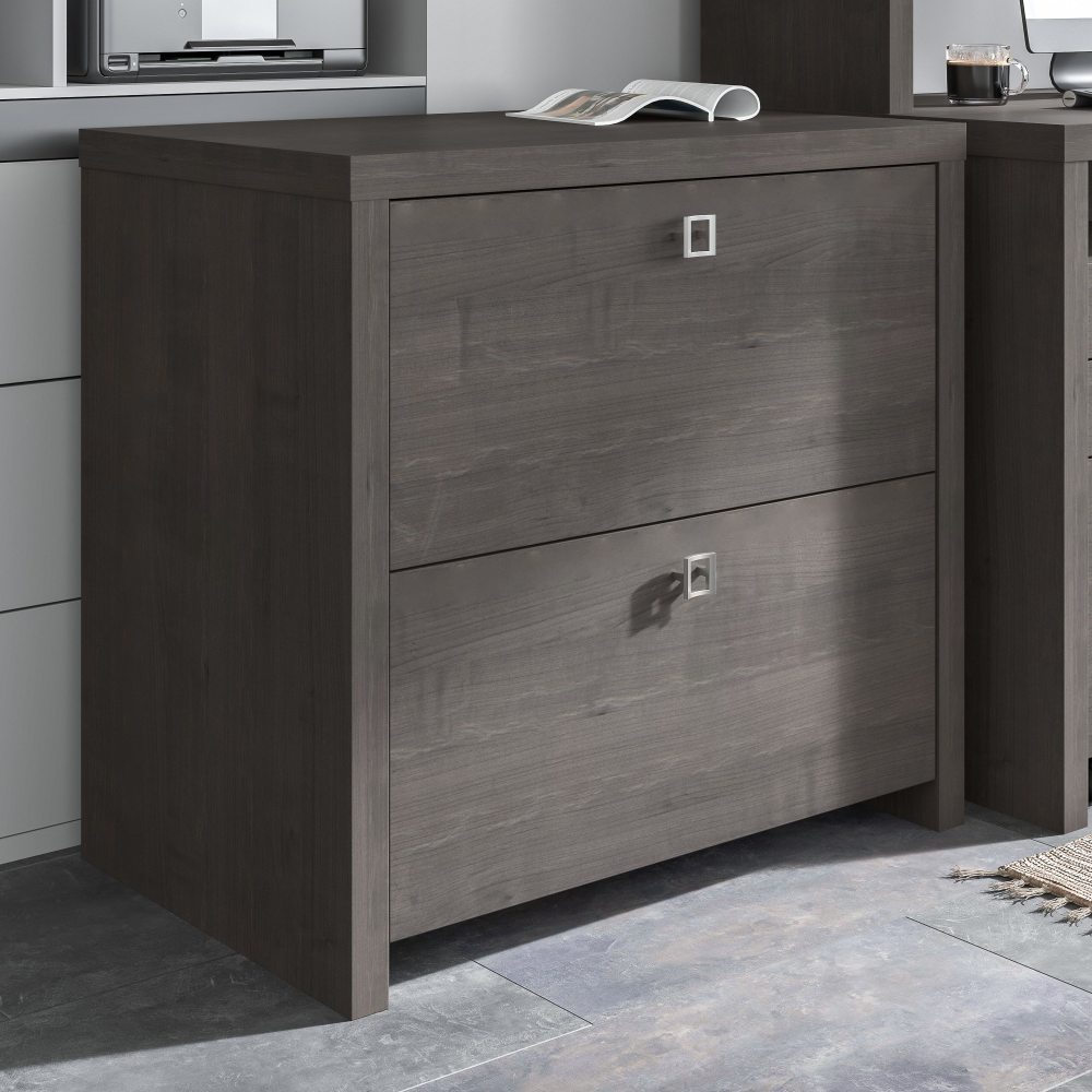 Shop Bush Business Furniture Echo 2 Drawer Lateral File Cabinet, Image 02, KI60302-03, #color_charcoal maple