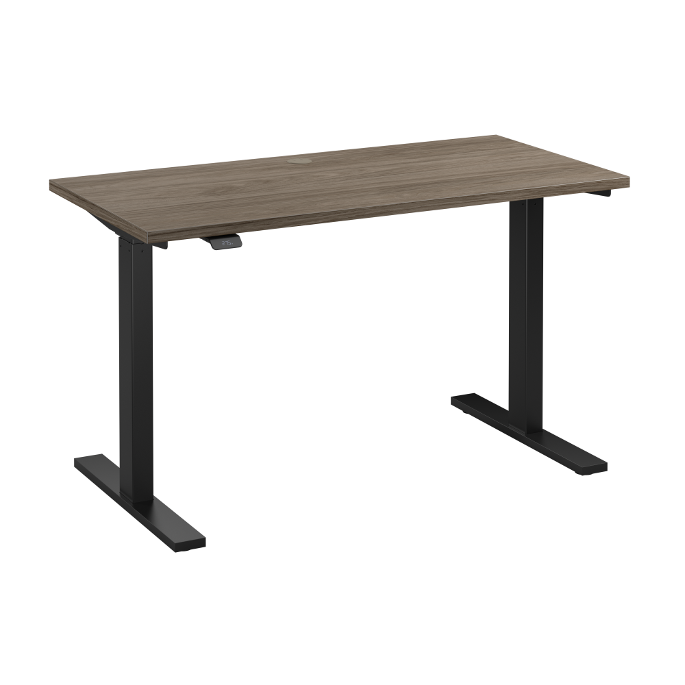 Shop Bush Business Furniture Move 60 Series 48W x 24D Electric Height Adjustable Standing Desk, Image 01, M6S4824MHBK, #color_modern hickory/black powder coat